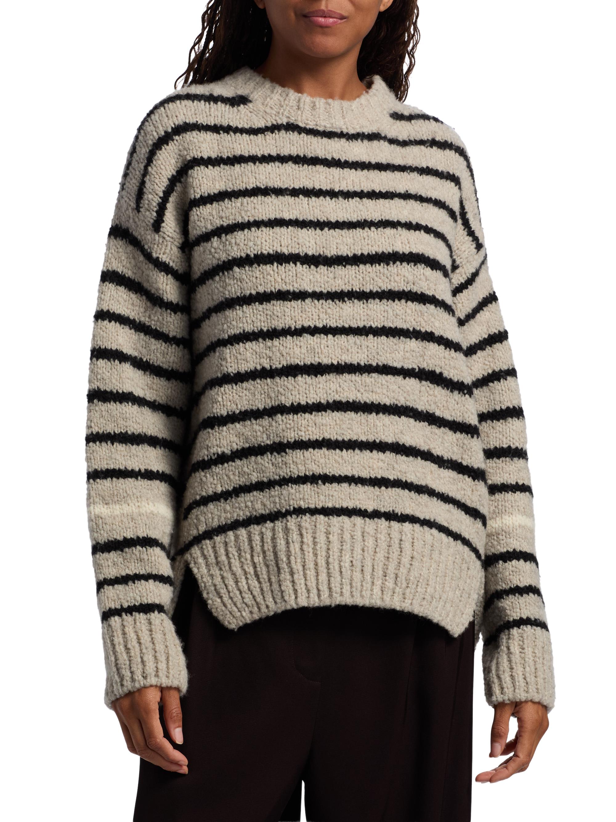 ルルレモン　ワッフルニット クルーネック ベースレイヤー　XXS Proenza Schouler White Label Leonie Striped Wool Sweater | Saks