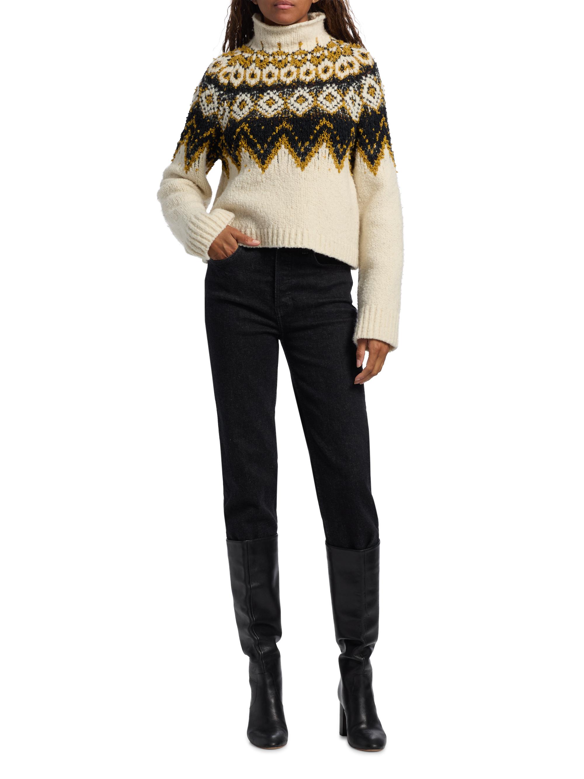 Proenza Schouler White Label Lizzy Fair Isle Turtleneck Sweater