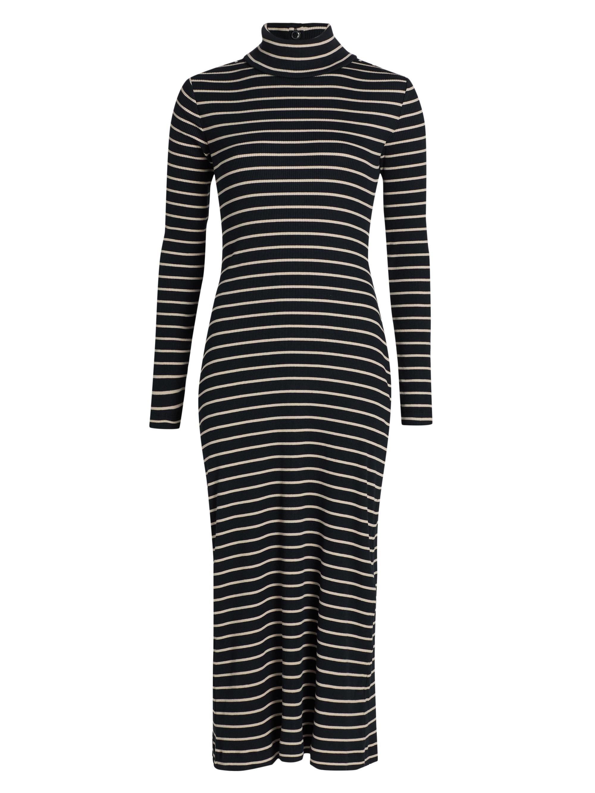 Proenza Schouler White Label Women's Frances Striped Turtleneck Midi-Dress - Black Mushroom