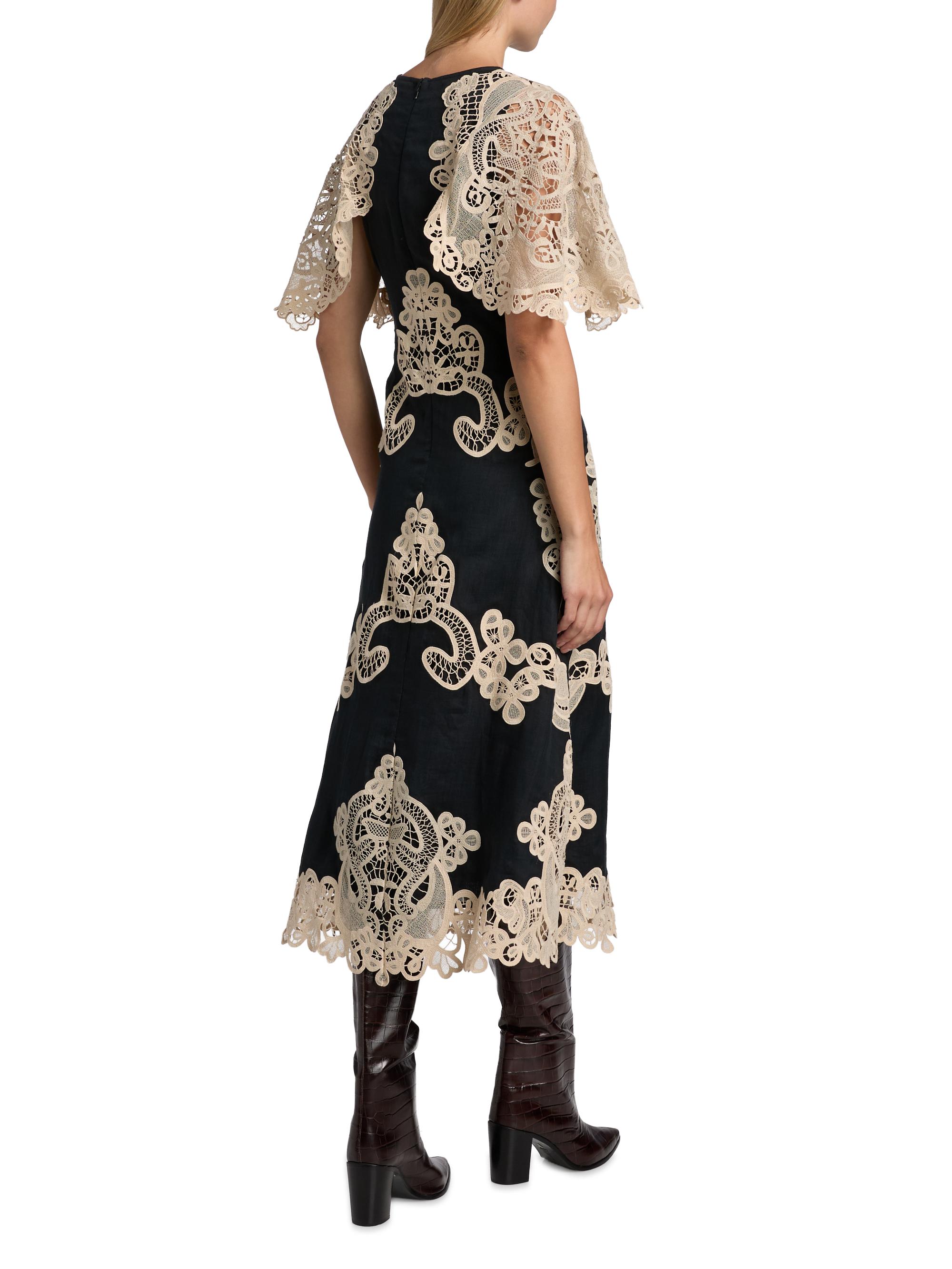 Sea Medina Lace Midi Dress - Black