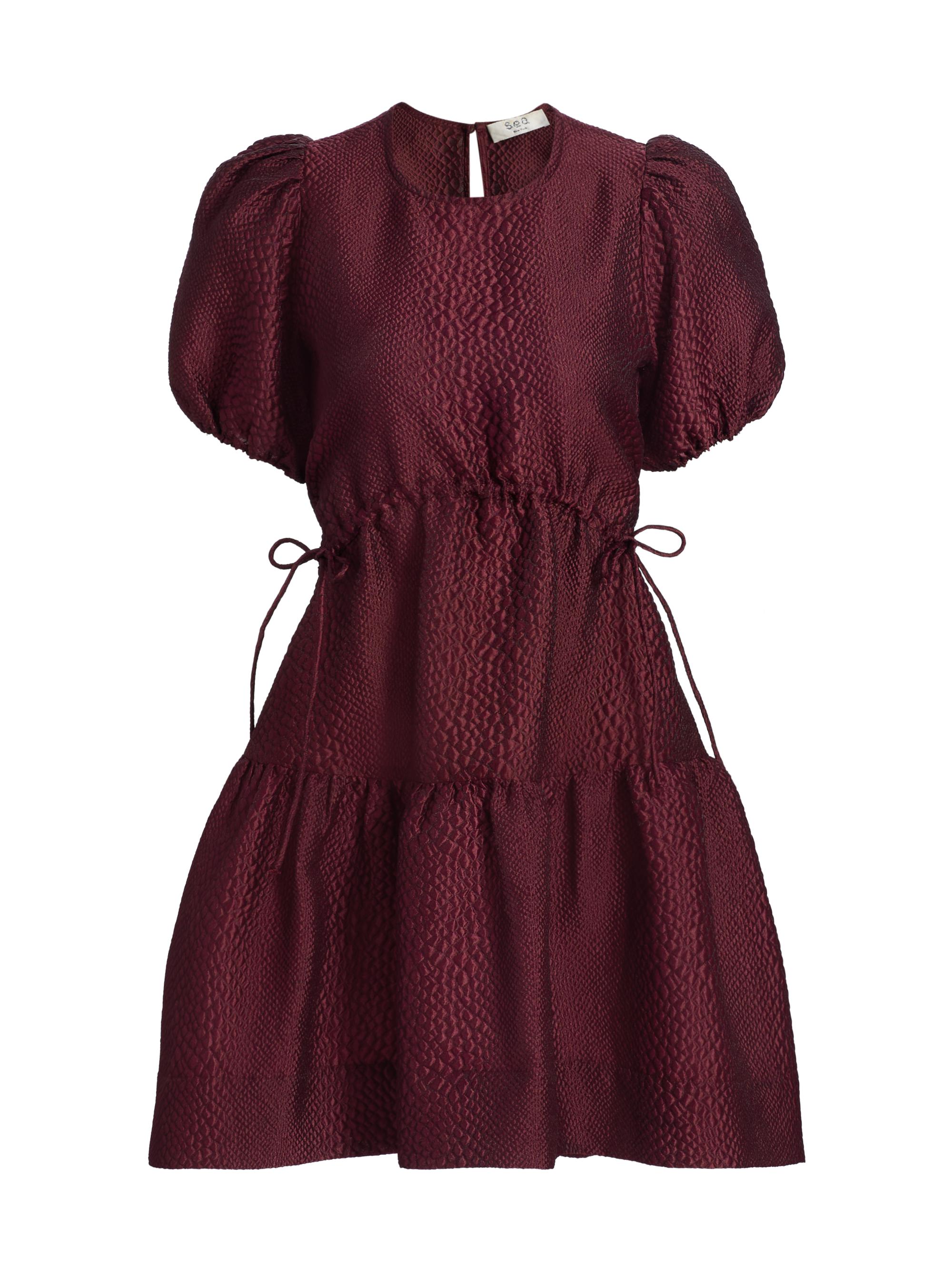 Sea Women's Fayetta Embossed Minidress - Burgundy