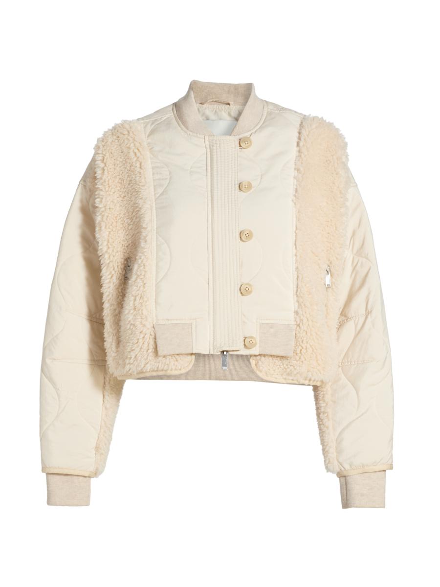 K*a様 美品3.1 Phillip Lim スモッキング オフホワイトジャケッ 3.1 Phillip Lim Sherpa Crop Jacket | Saks Fifth Avenue