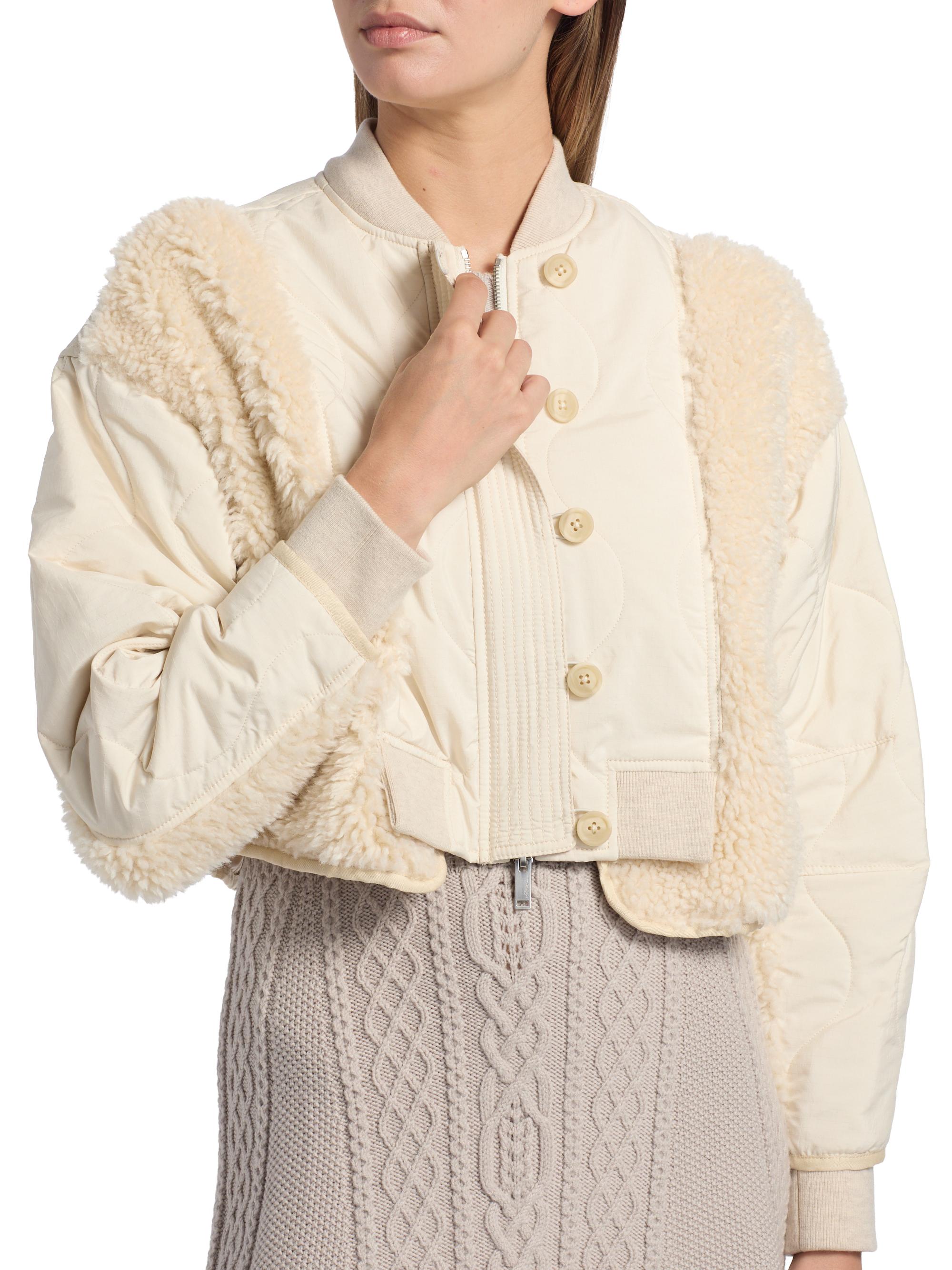 K*a様 美品3.1 Phillip Lim スモッキング オフホワイトジャケッ 3.1 Phillip Lim Sherpa Crop Jacket | Saks Fifth Avenue