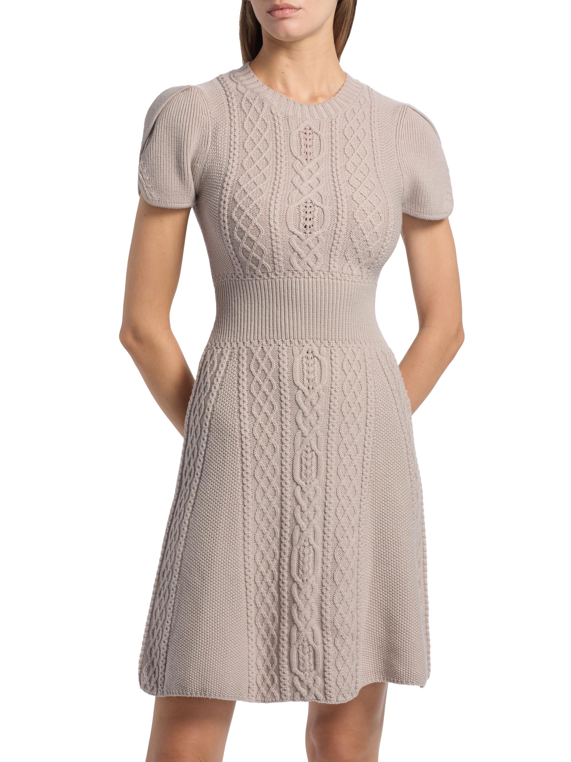 3.1 Phillip Lim Women's Cable-Knit Tulip Dress - OYSTER - Size Small