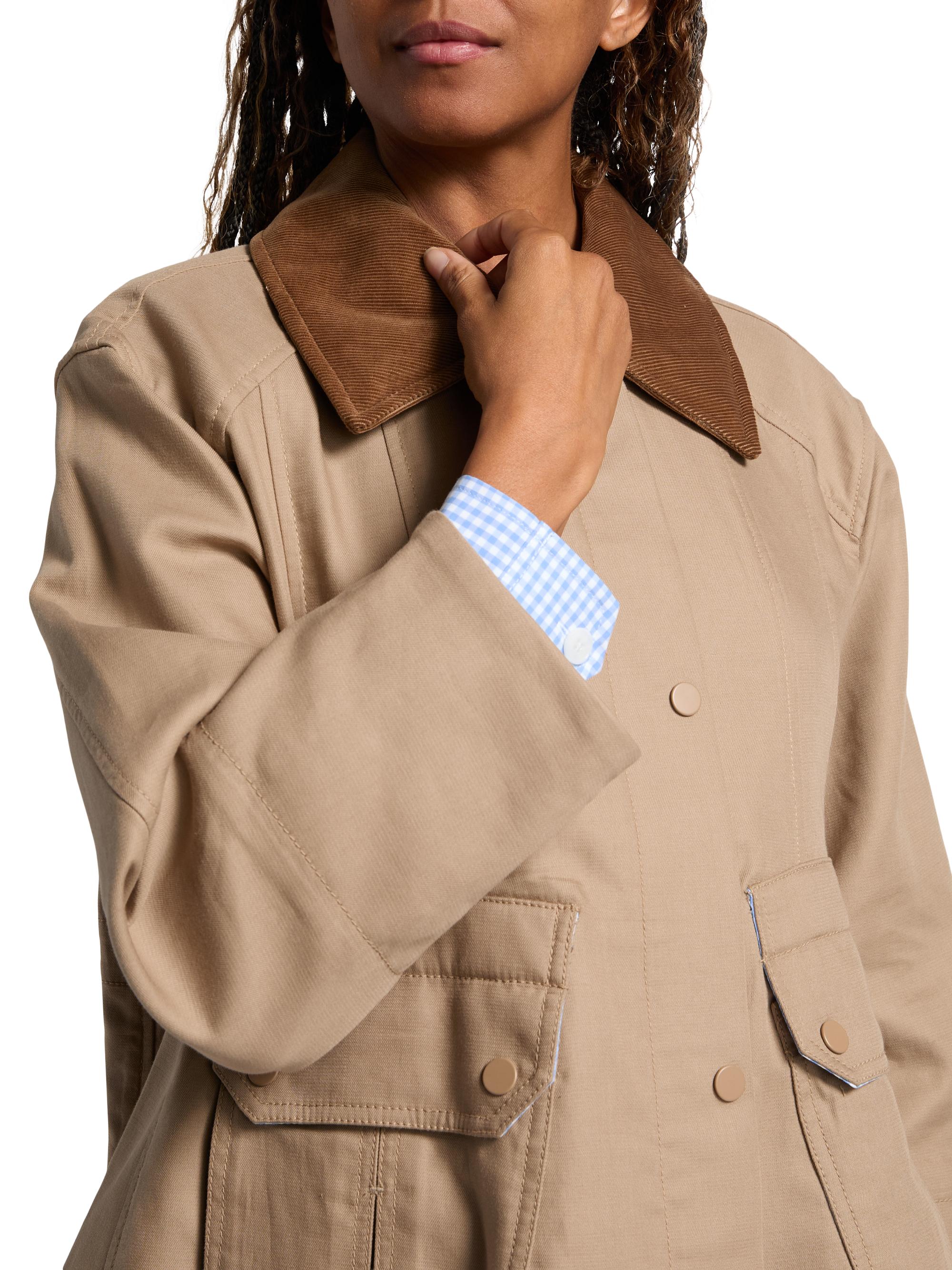 3.1 Phillip Lim Flounce Combo Corduroy Collar Crop Jacket | Saks