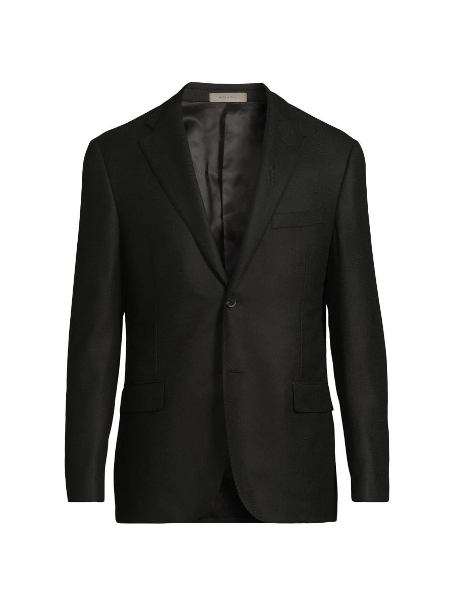 Corneliani Men's Wool-silk Sport Coat In Black