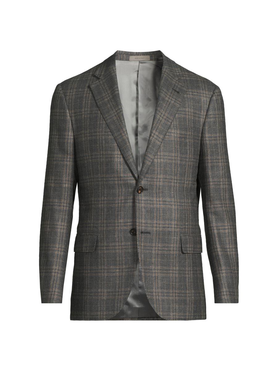 Corneliani Men's Plaid Silk-wool Sport Coat