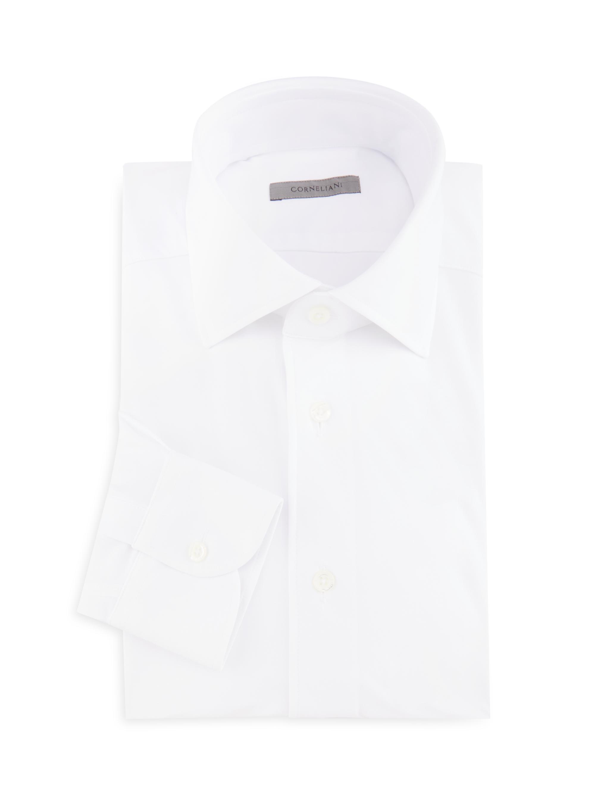 Corneliani Men's Tech Dress Shirt - White | Thumbnail 2