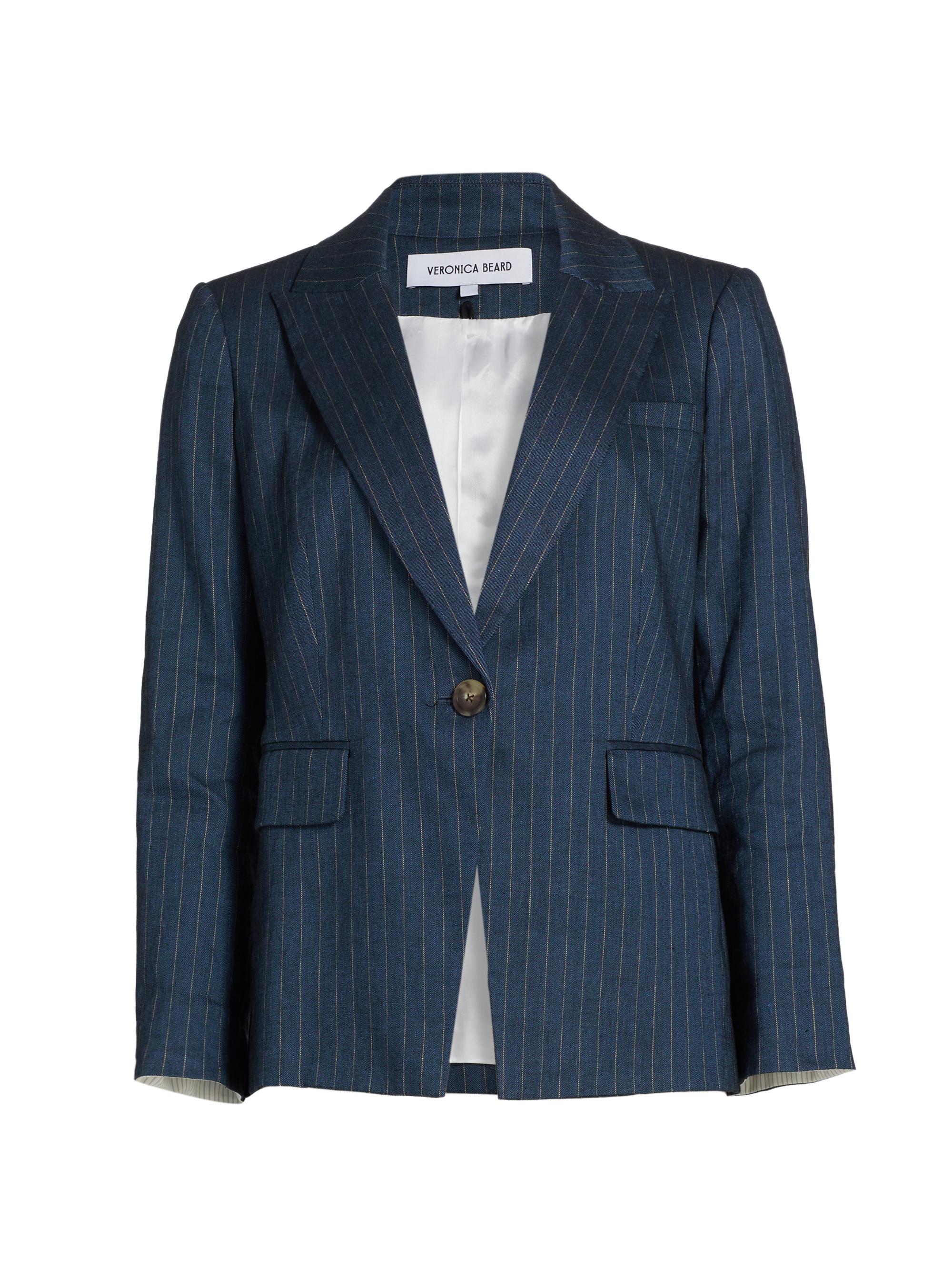 Veronica Beard Sevi Linen-Blend Blazer | Saks Fifth Avenue