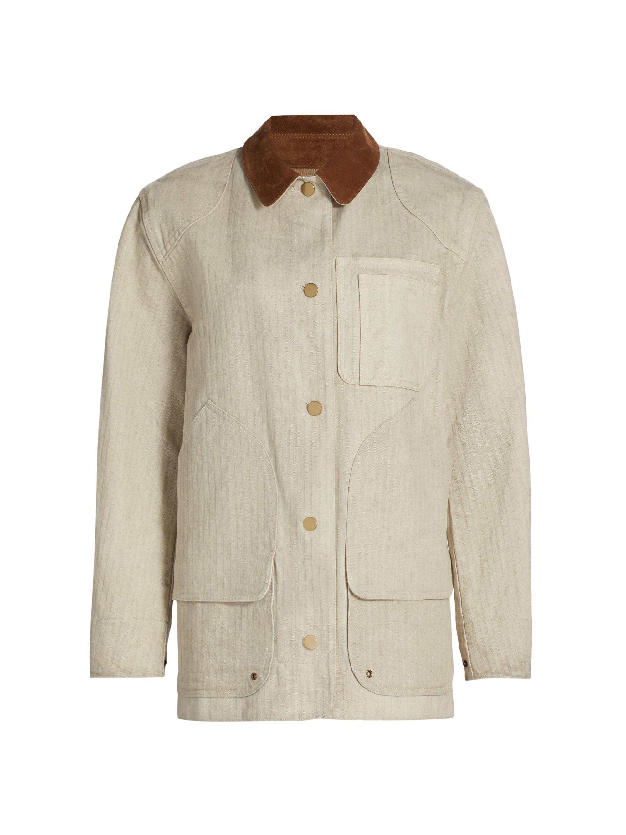 Veronica Beard Women's Abbas Classic Barn Jacket - Light Oatmeal