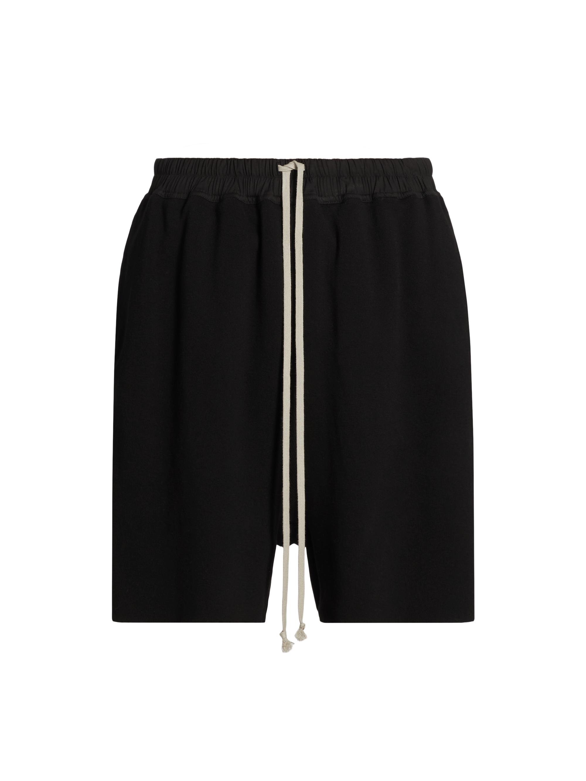 Rick Owens Men's Drawstring Cotton Boxer Shorts - Black