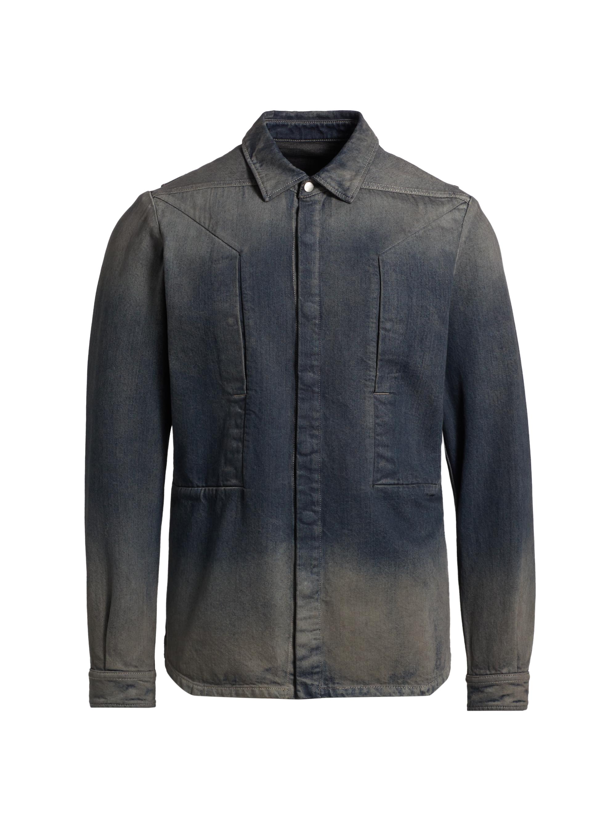 Rick Owens Men's Fogpocket Denim Shirt Jacket - Darkdust Degrade