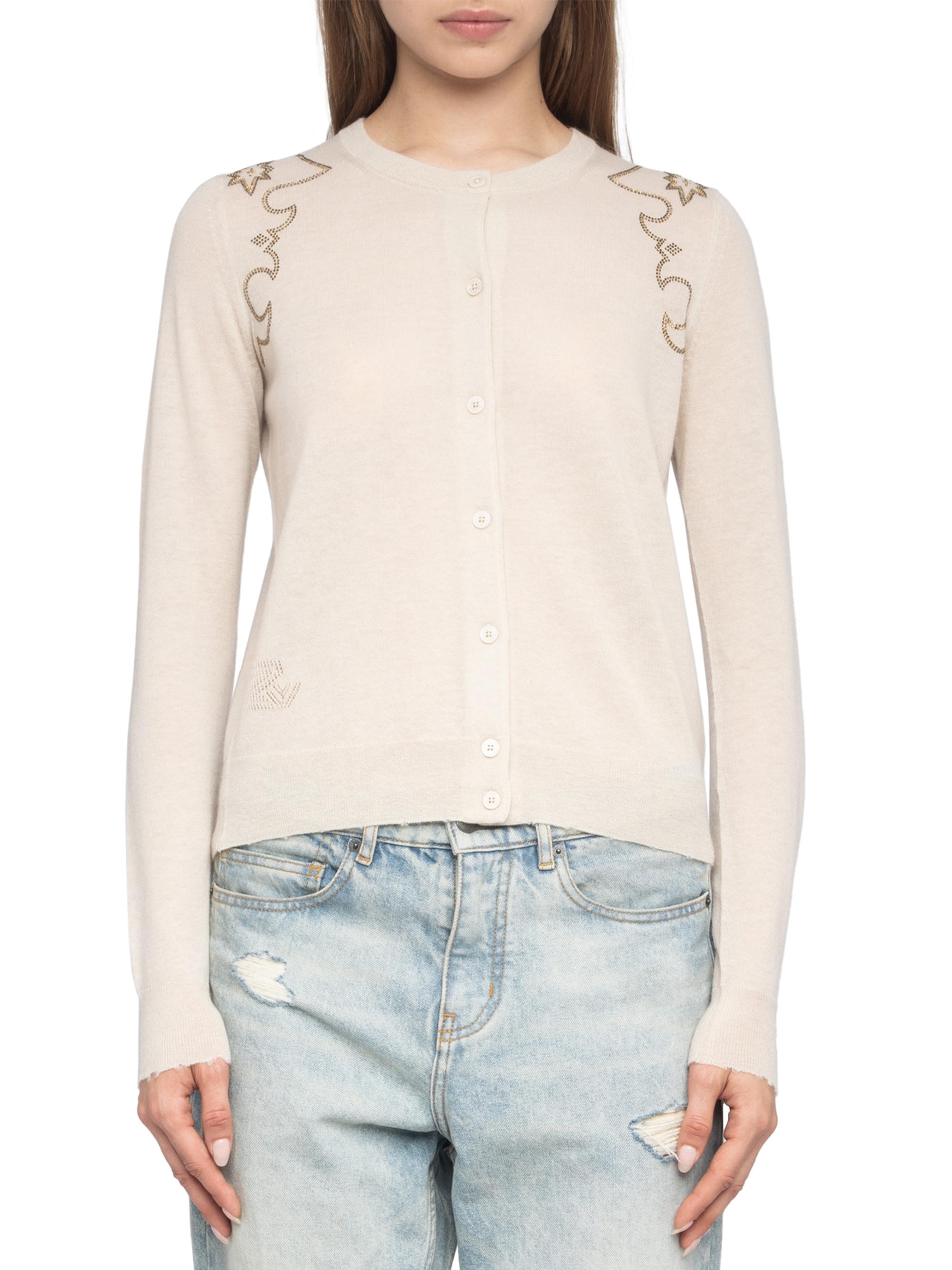Zadig & Voltaire Missya Rhinestone Cashmere Cardigan | Saks Fifth