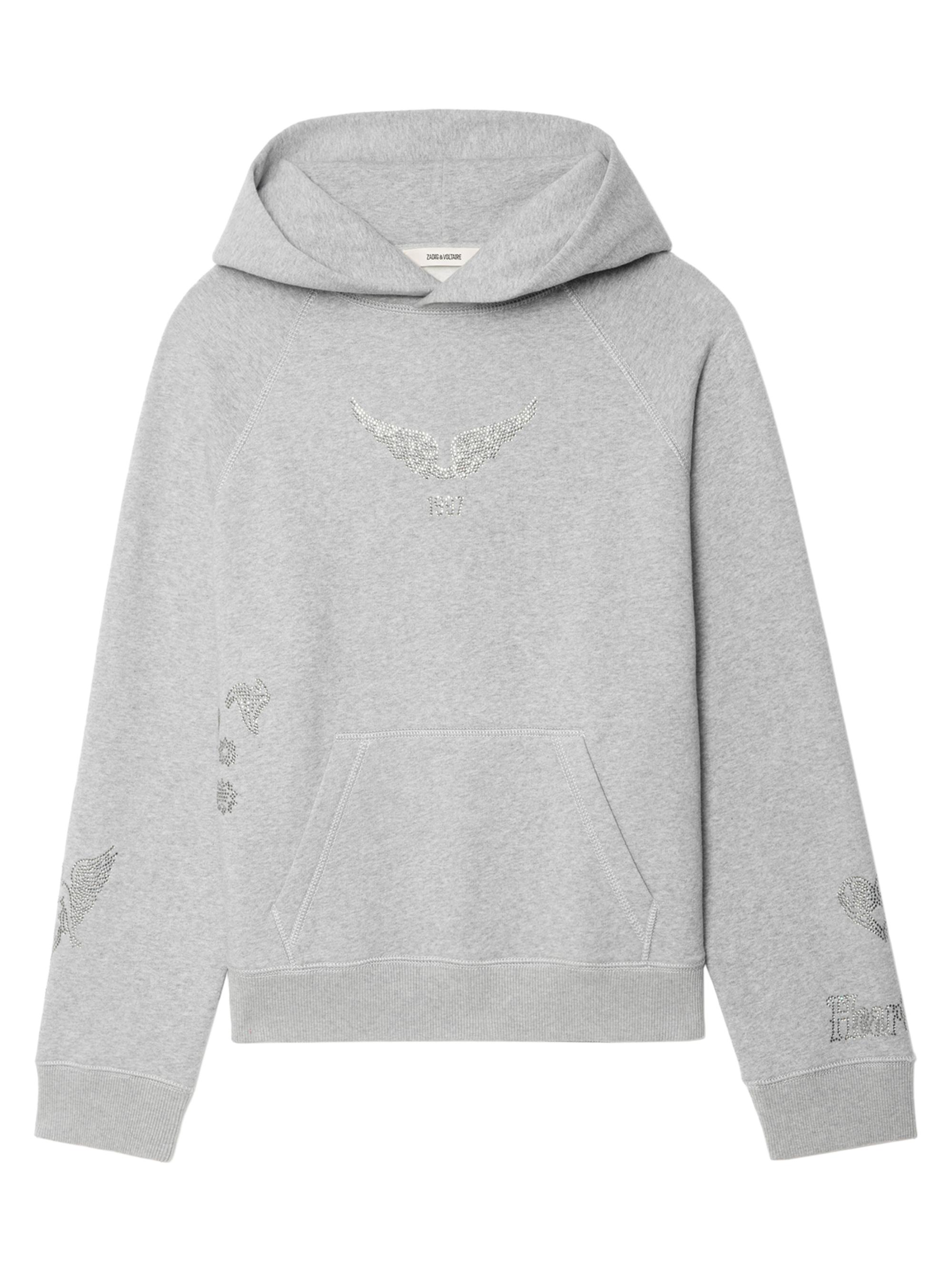 Zadig & Voltaire Women's Georgie Embellished Hoodie - Gris Chine