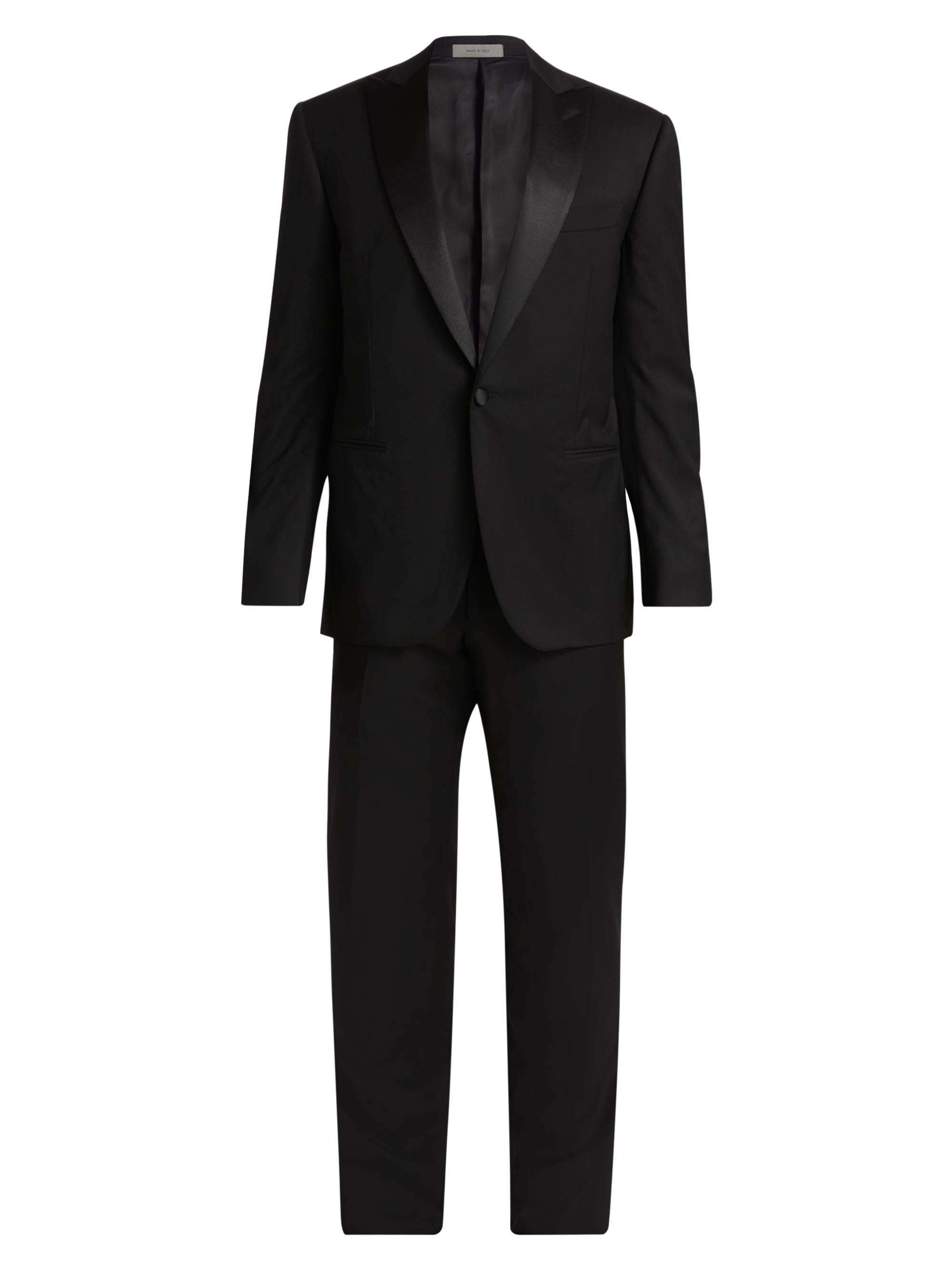 Corneliani Men's Virgin Wool Single-Breasted Tuxedo - Black