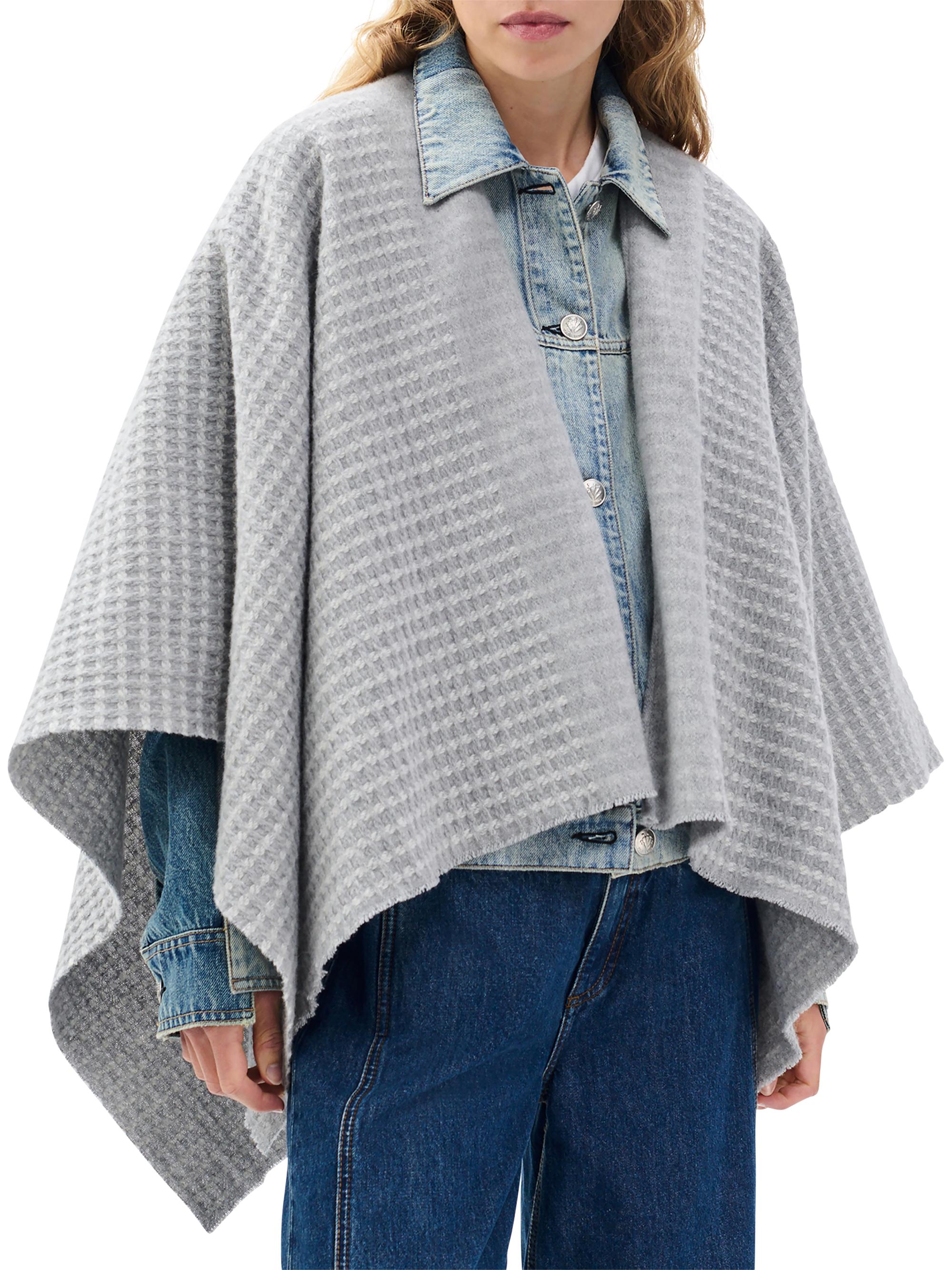 rag & bone Joni Waffle-Knit Wool Poncho | Saks Fifth Avenue