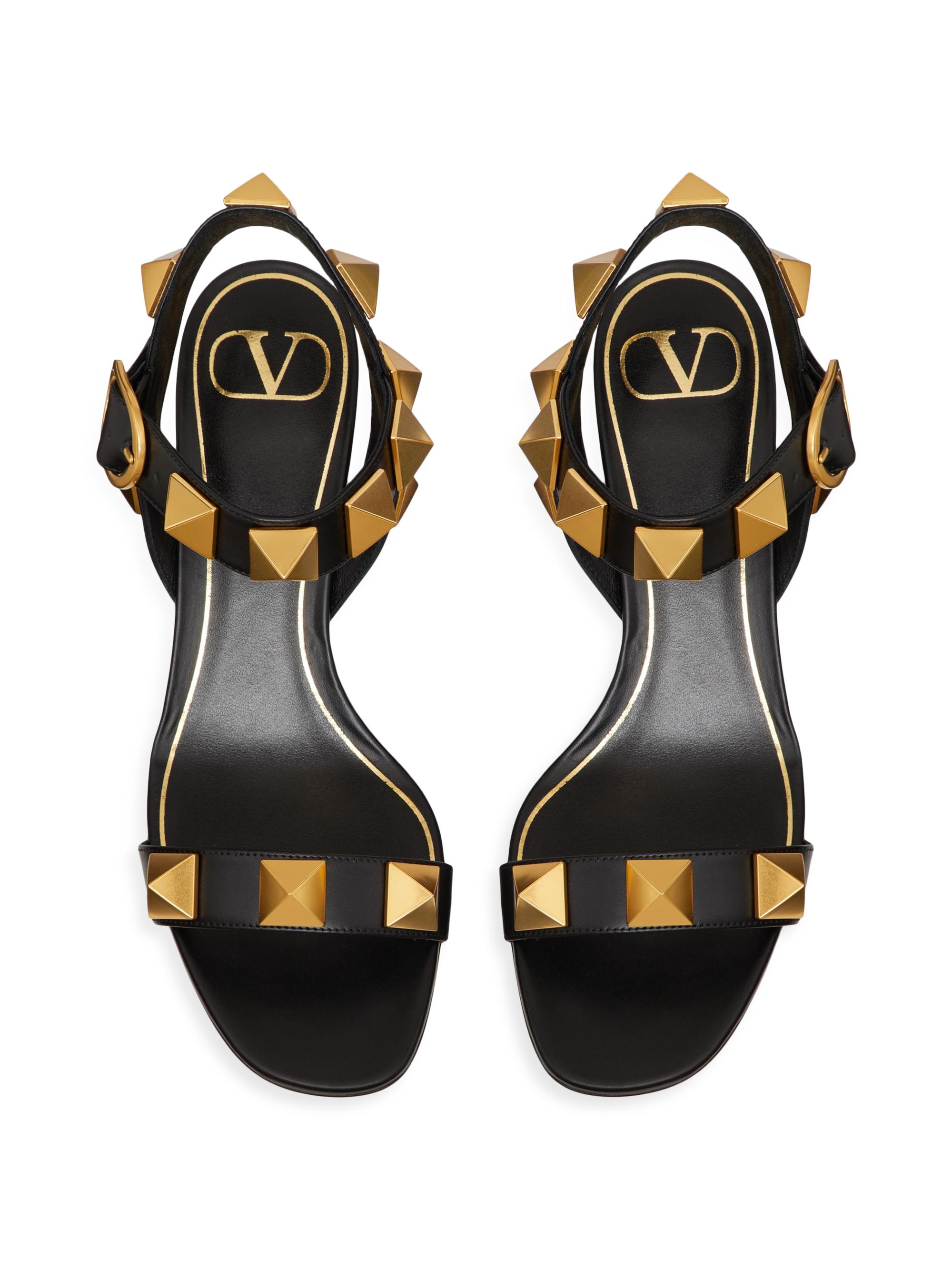 Valentino Garavani Roman 60MM Stud Calfskin Sandals | Saks Fifth