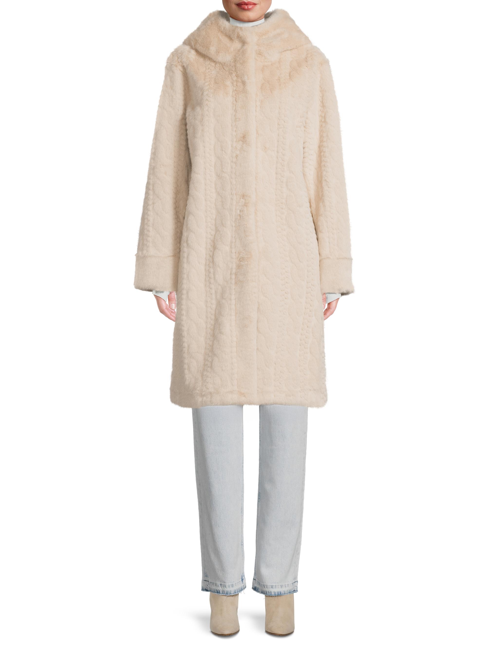 Kobi Halperin Myla Cable Faux-Fur Hooded Coat | Saks Fifth Avenue