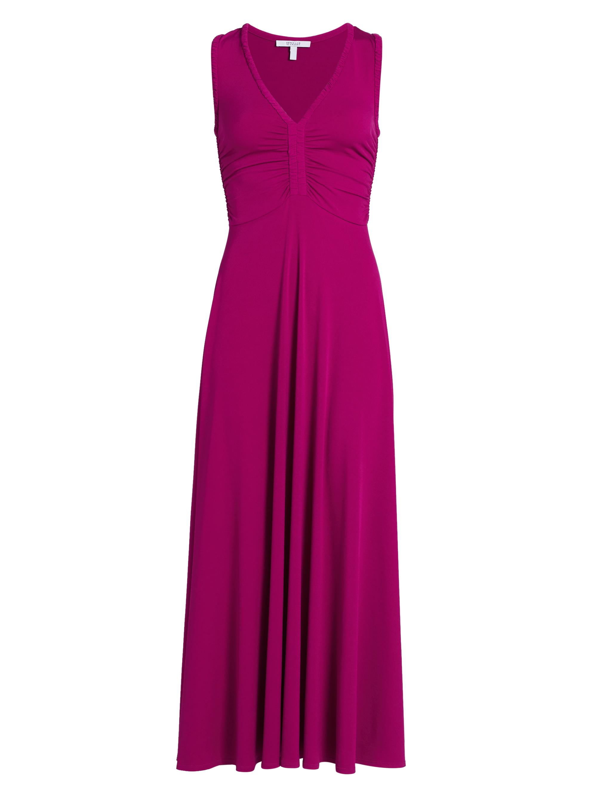 Derek Lam 10 Crosby Women's Misha Jersey Ruched Maxi Dress - Berry