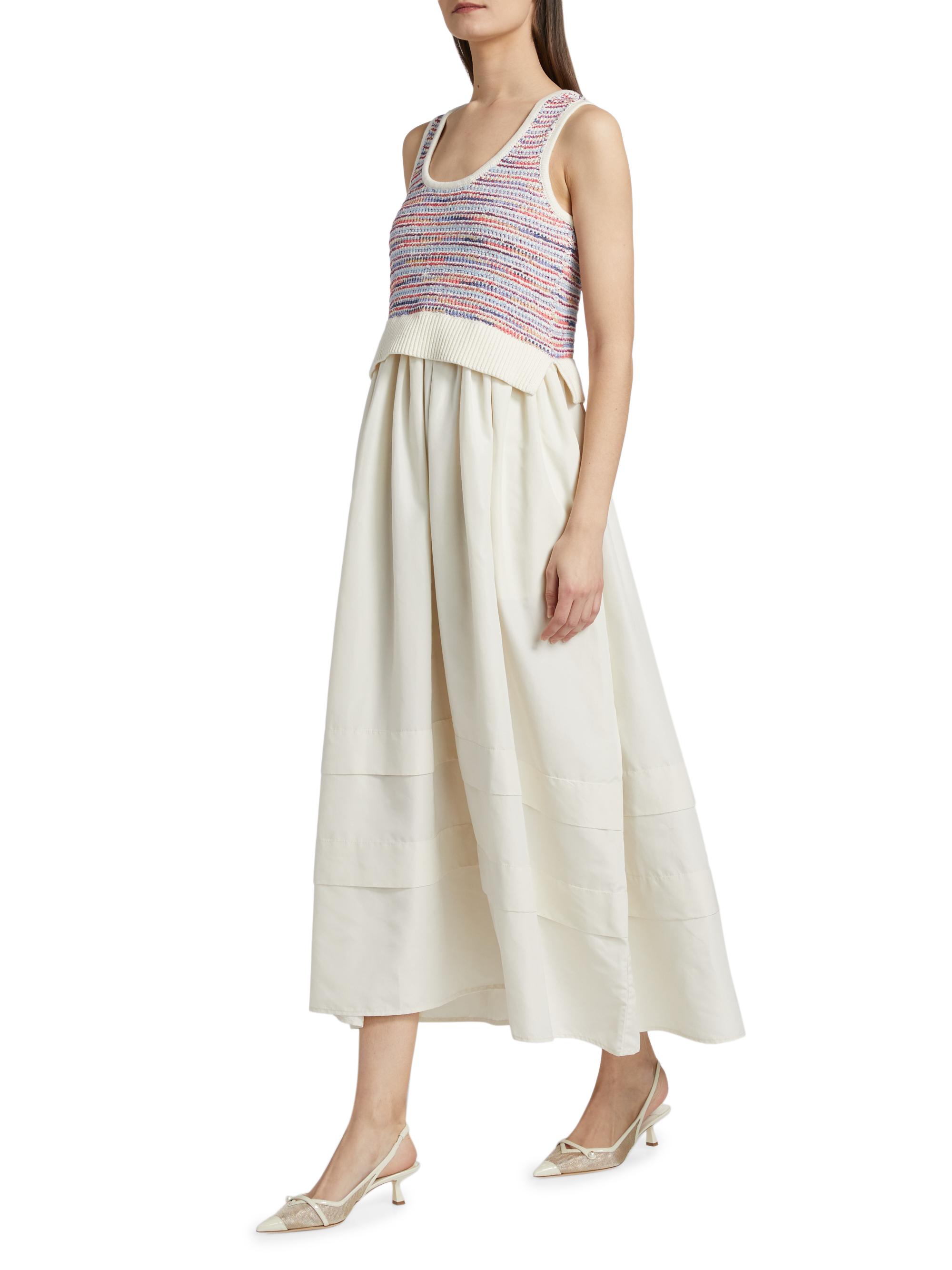 Derek Lam 10 Crosby Loewel Mixed-Media Midi-Dress | Saks Fifth Avenue
