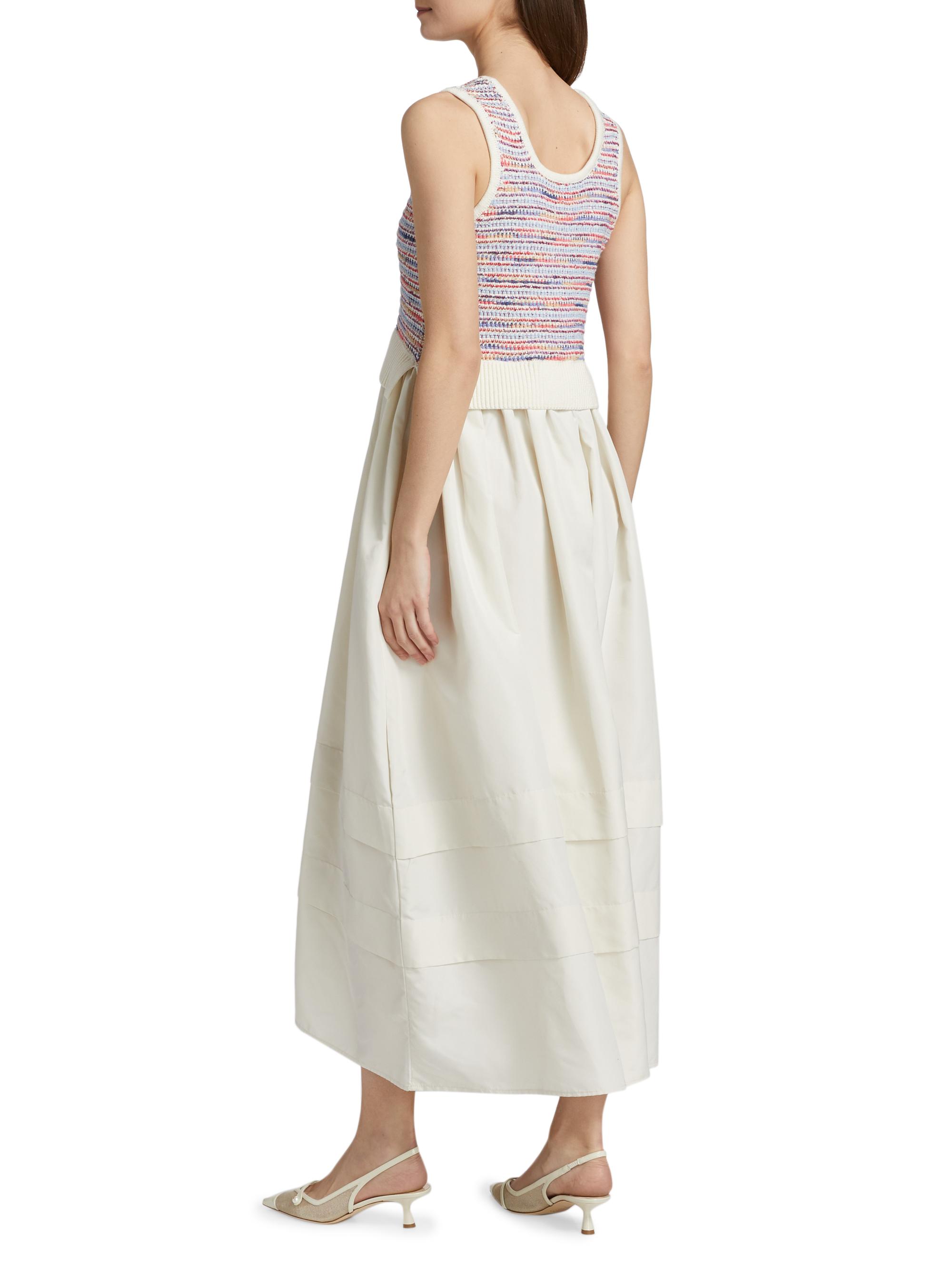 Derek Lam 10 Crosby Loewel Mixed-Media Midi-Dress | Saks Fifth Avenue