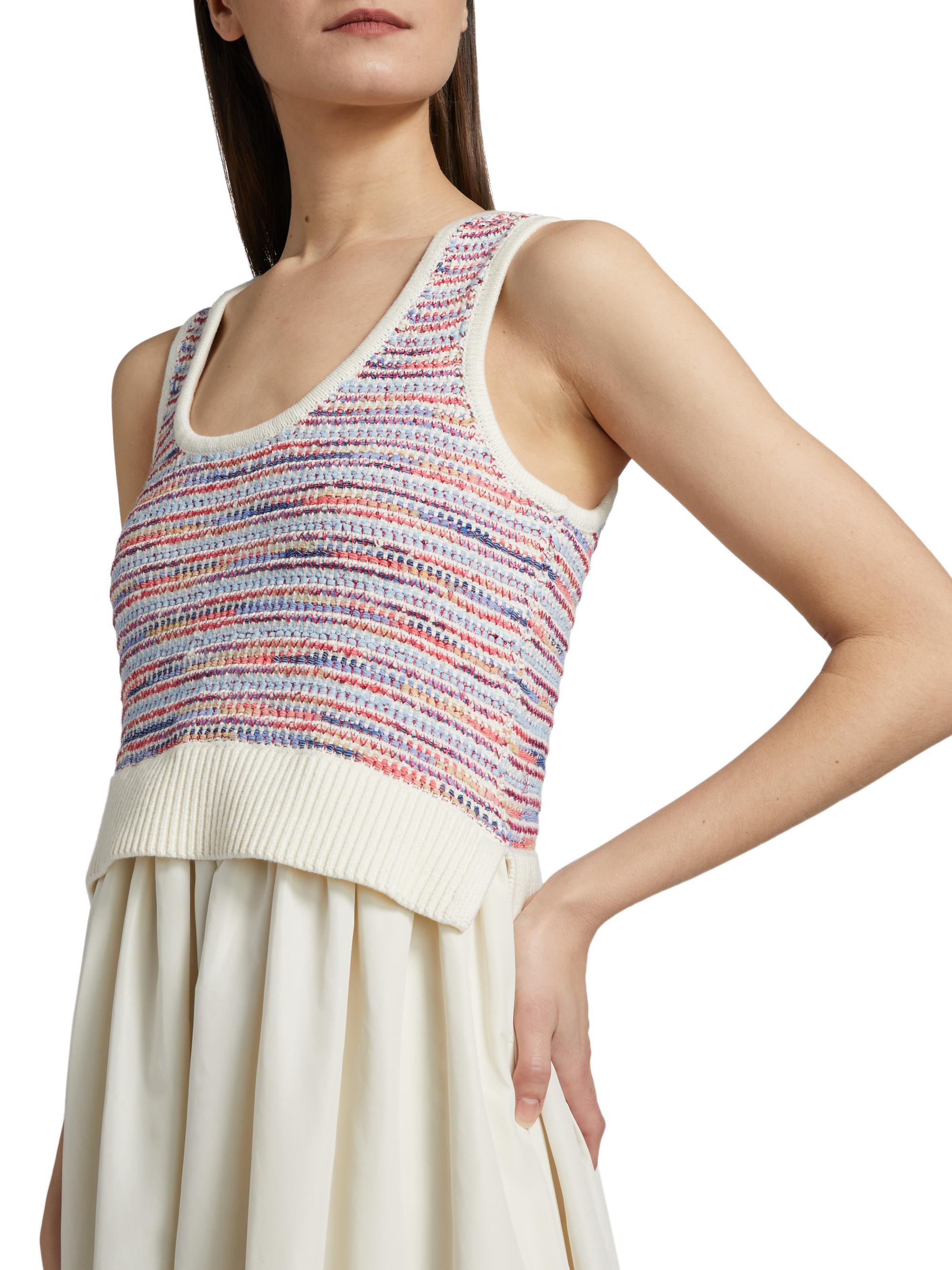 Derek Lam 10 Crosby Loewel Mixed-Media Midi-Dress | Saks Fifth Avenue
