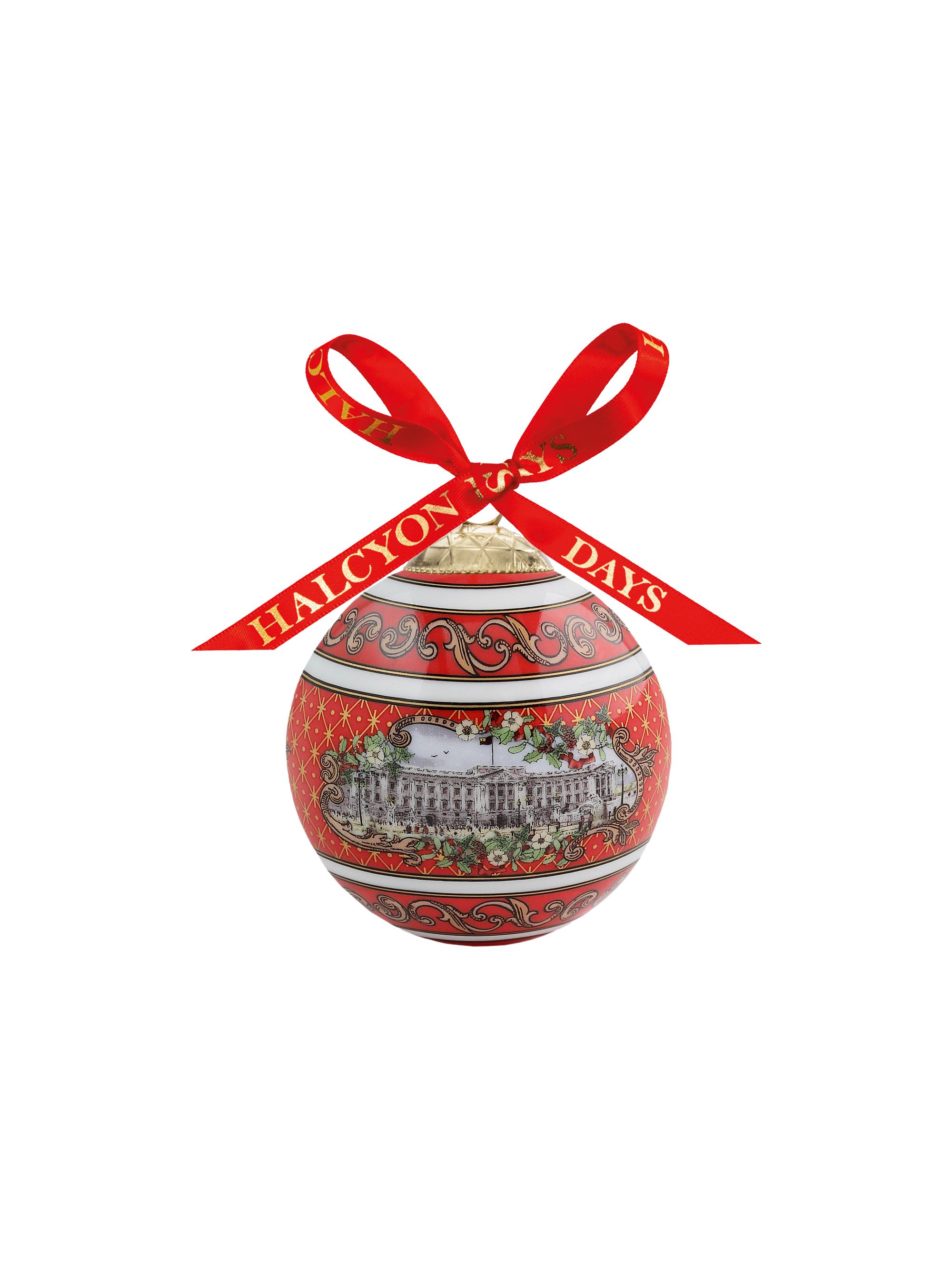 Halcyon Days Buckingham Palace Printed Ornament - Red