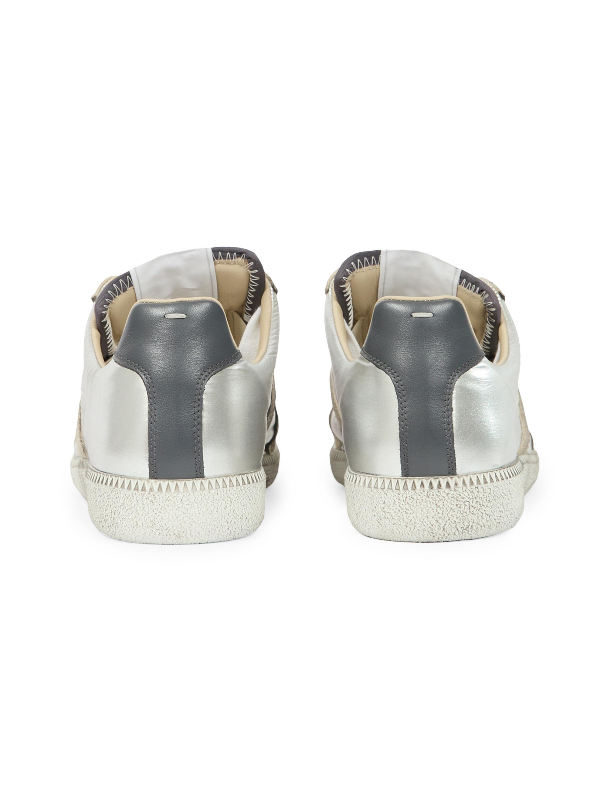 Maison Margiela Replica Metallic Leather Low-Top Sneakers | Saks