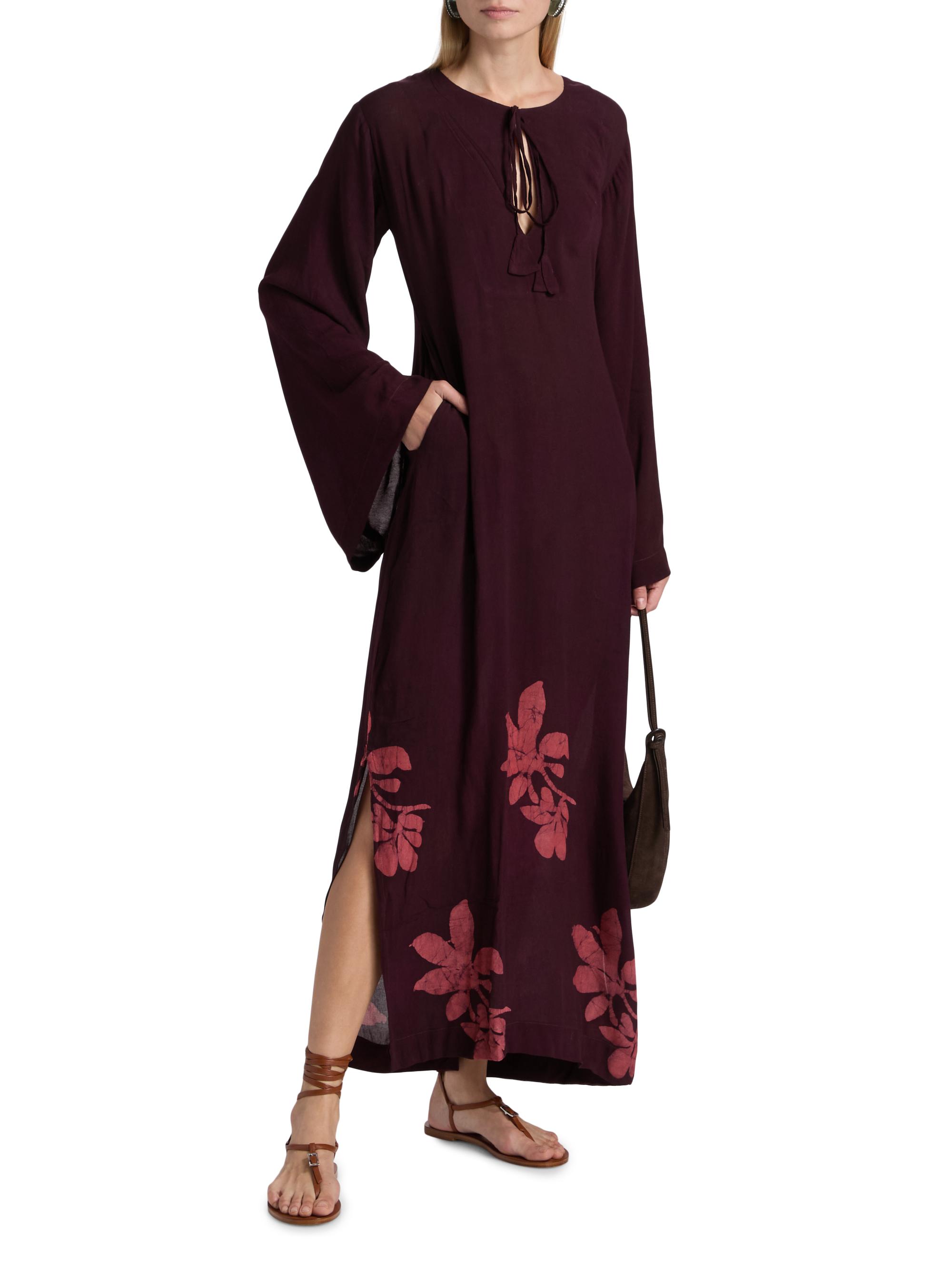 Elisamama Women's Naj Maxi Dress - Burgundy | Thumbnail 3