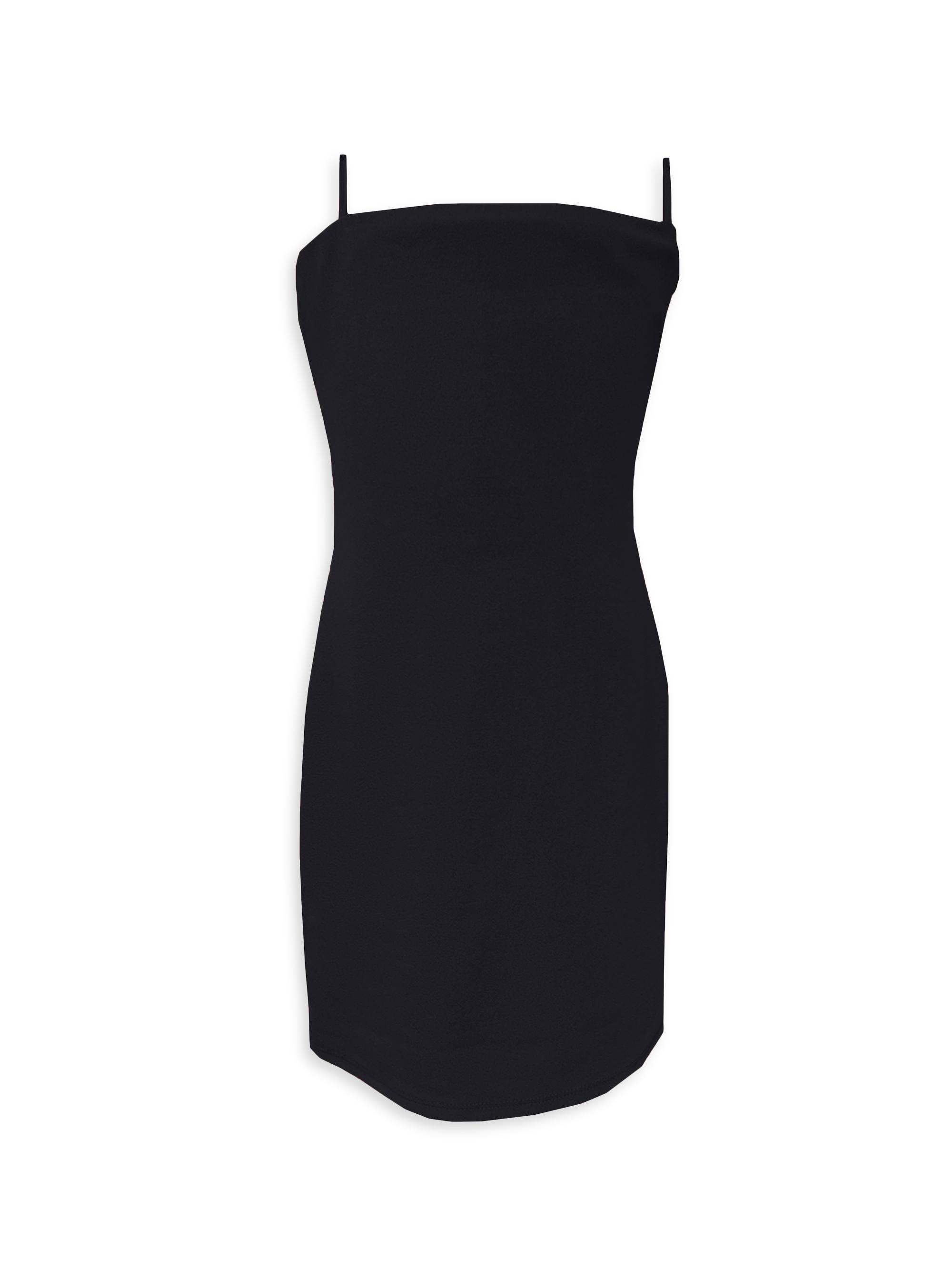 Un Deux Trois Girl's Stretch Crepe Fitted Dress - Black