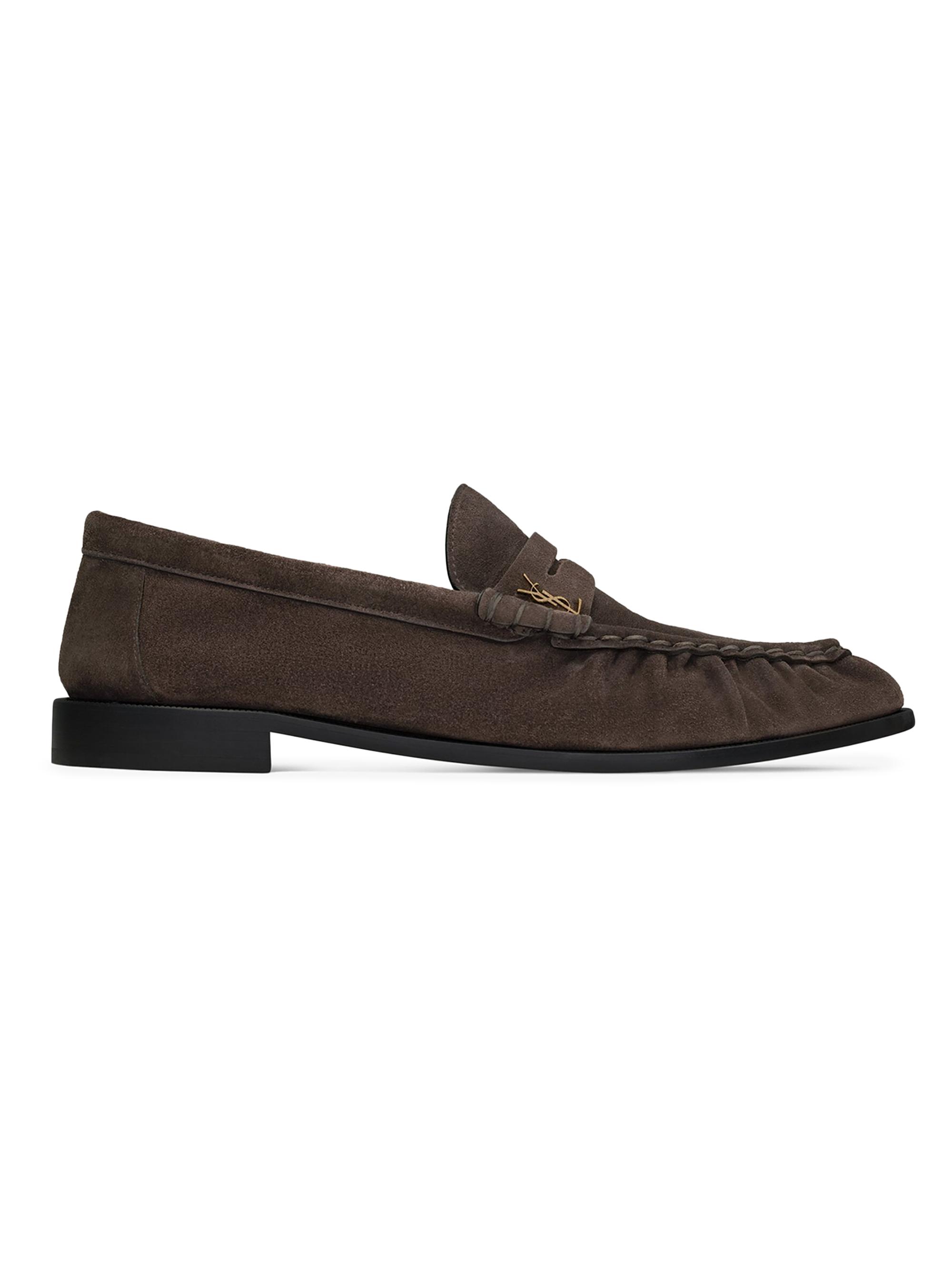 Saint Laurent Men's Le Loafers Supple in Suede Saks Fifth Avenue