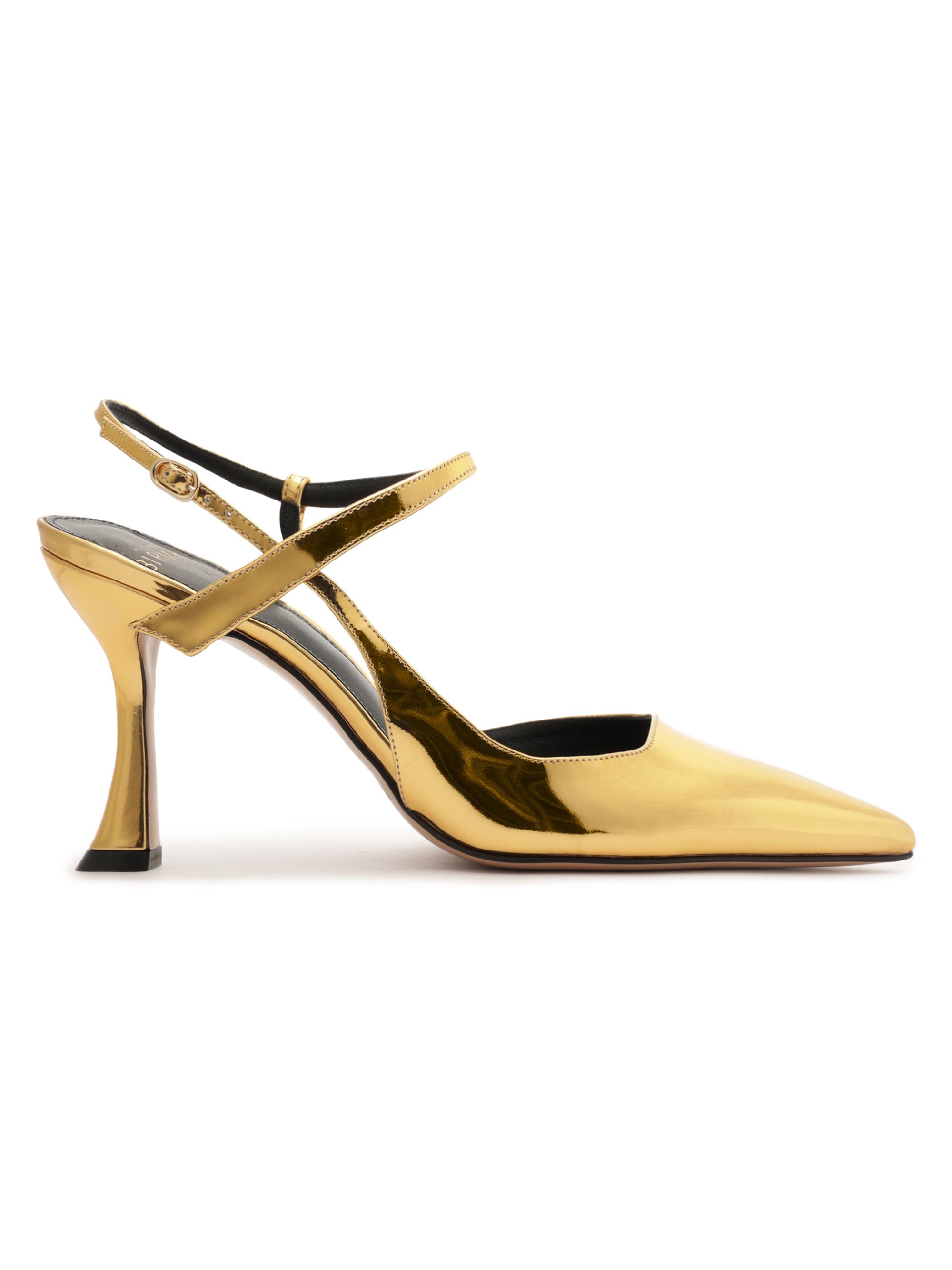 Alexandre Birman Women's Tita Wrap 85MM Patent Leather Pumps - Golden