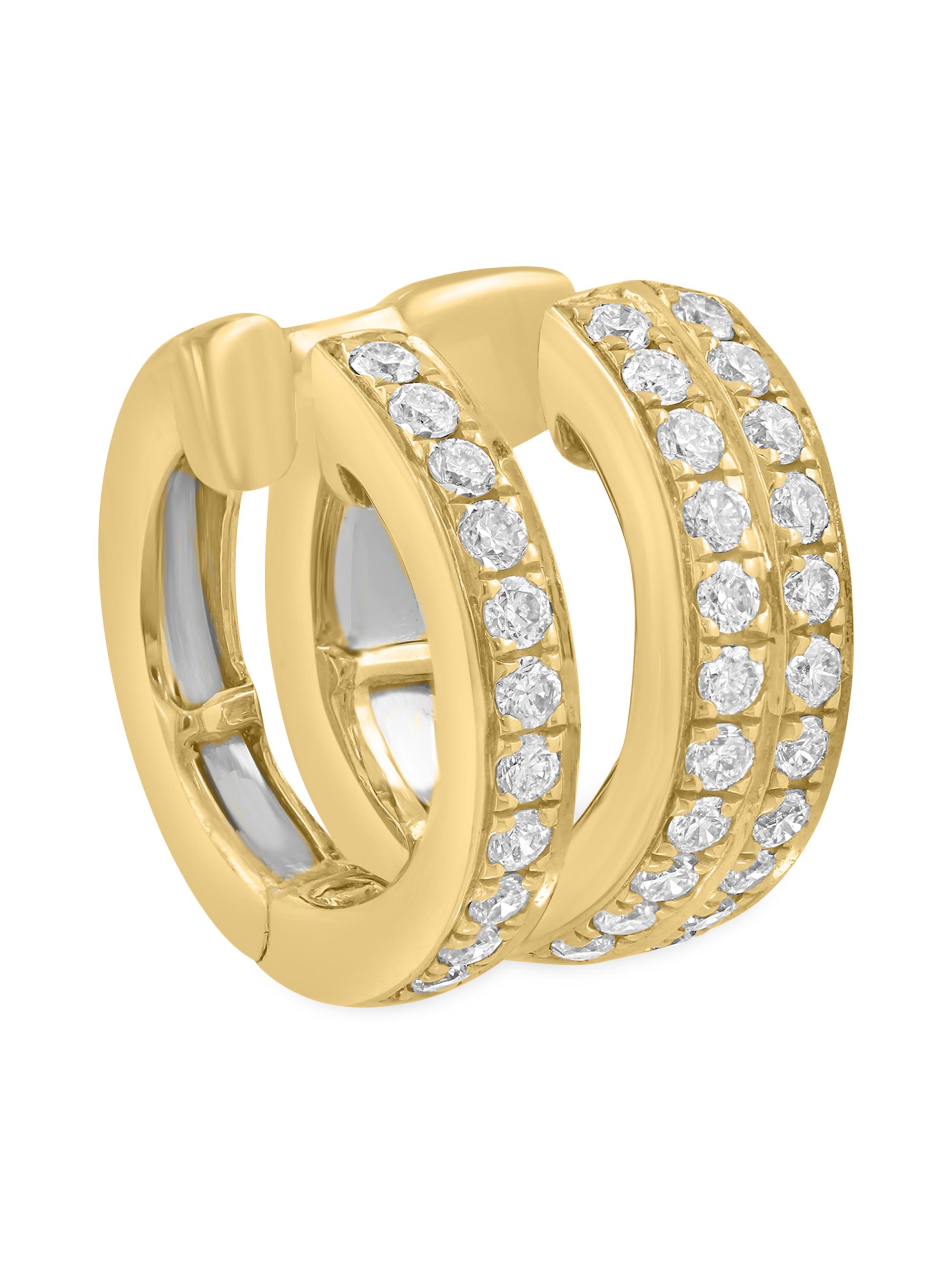 Saks Fifth Avenue Collection Women's 14K Yellow Gold & 0.29 TCW Diamond Ear Cuff - Yellow Gold