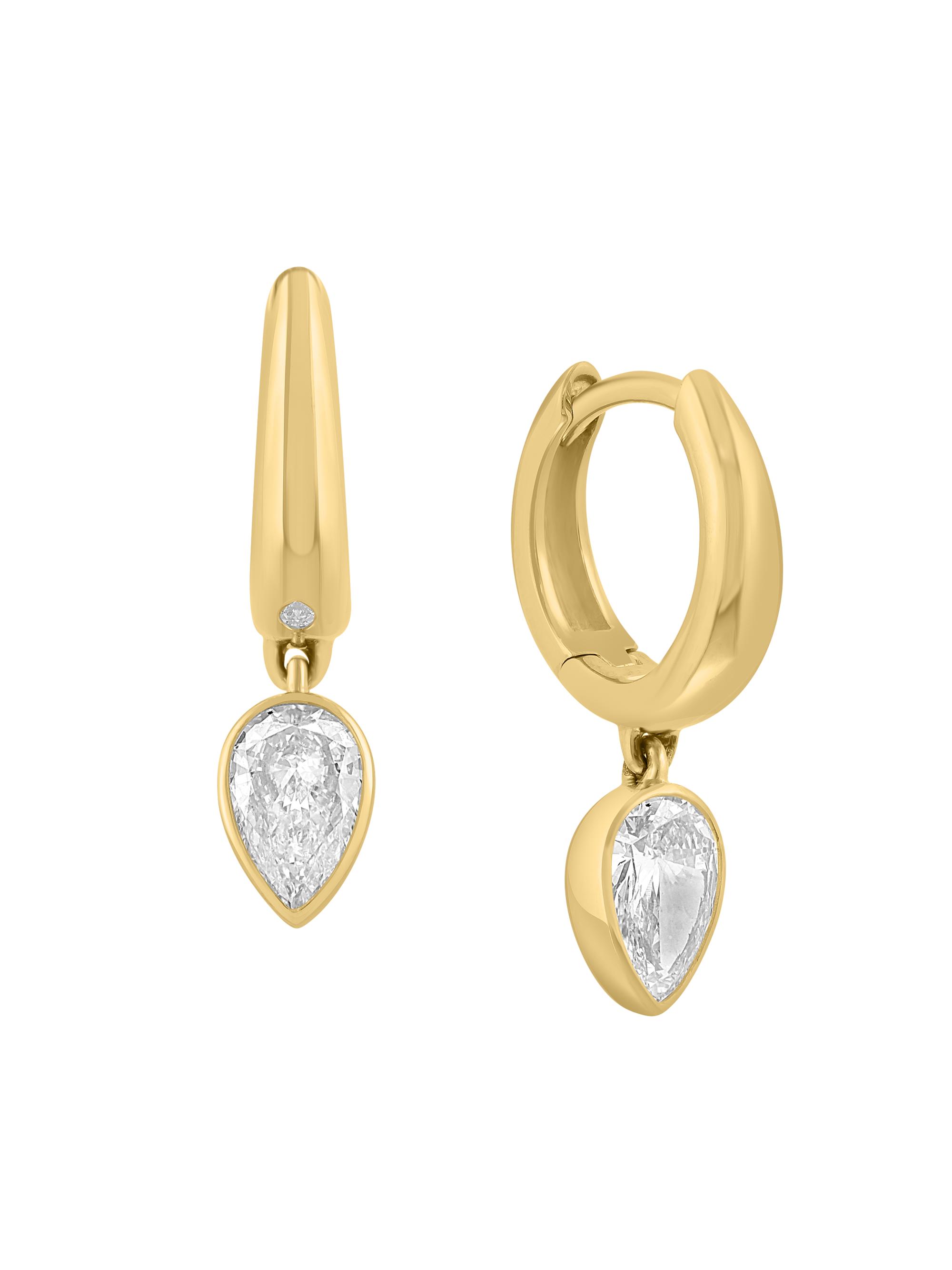 Saks Fifth Avenue Collection Women's 14K Yellow Gold & 0.58 TCW Lab-Grown Diamond Drop Earrings - Yellow Gold