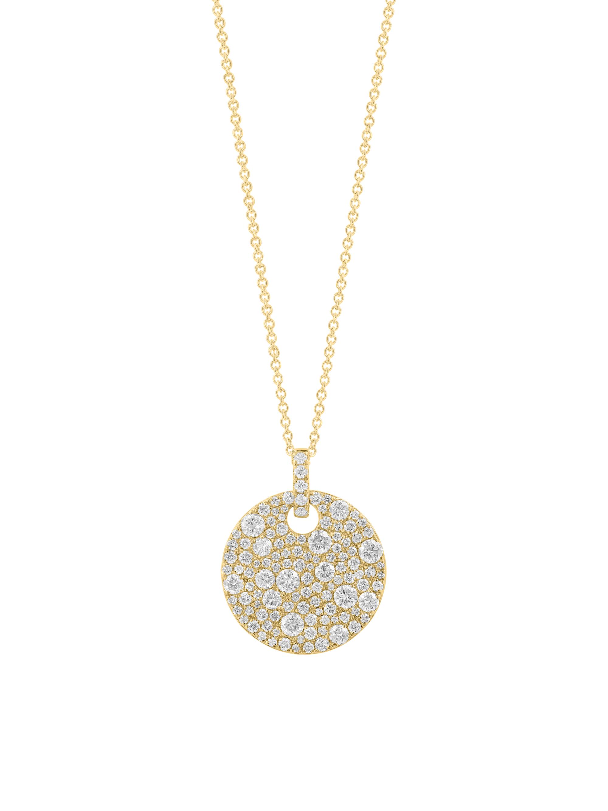 Saks Fifth Avenue Collection Women's 14K Yellow Gold 1.49 TCW Lab-Grown Diamond Medallion Necklace - Yellow Gold