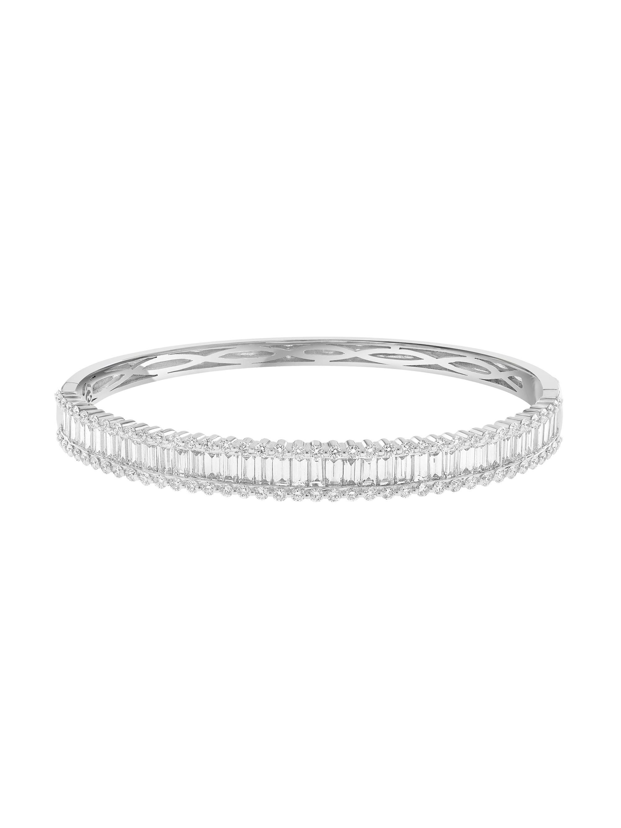 Saks Fifth Avenue Collection Women's 14K White Gold 5.64 TCW Lab-Grown Diamond Bangle - White Gold