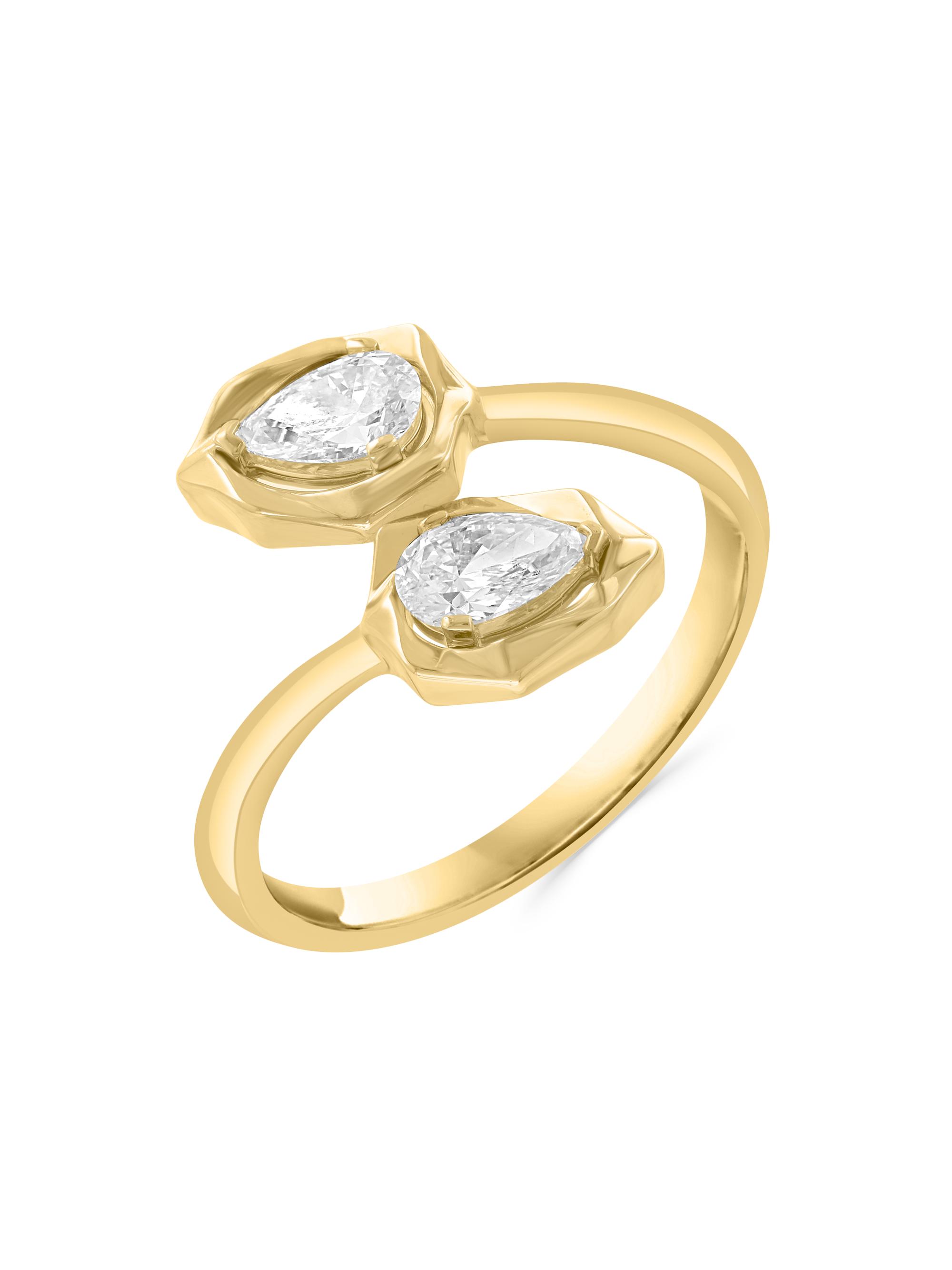 Saks Fifth Avenue Collection Women's 14K Yellow Gold & 0.58 TCW Lab-Grown Diamond Bypass Ring - Yellow Gold