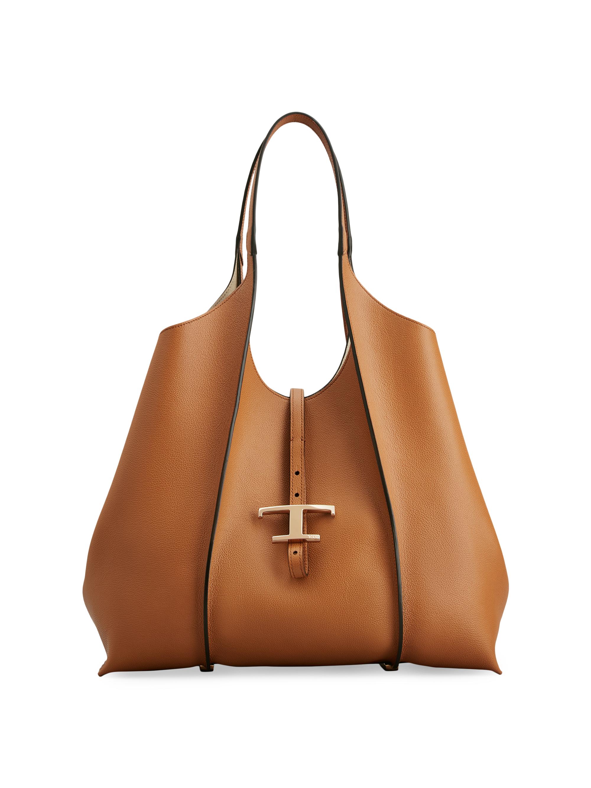 Tod's Women's  T Timeless Leather Shopper Tote Bag - Kenia Scuro