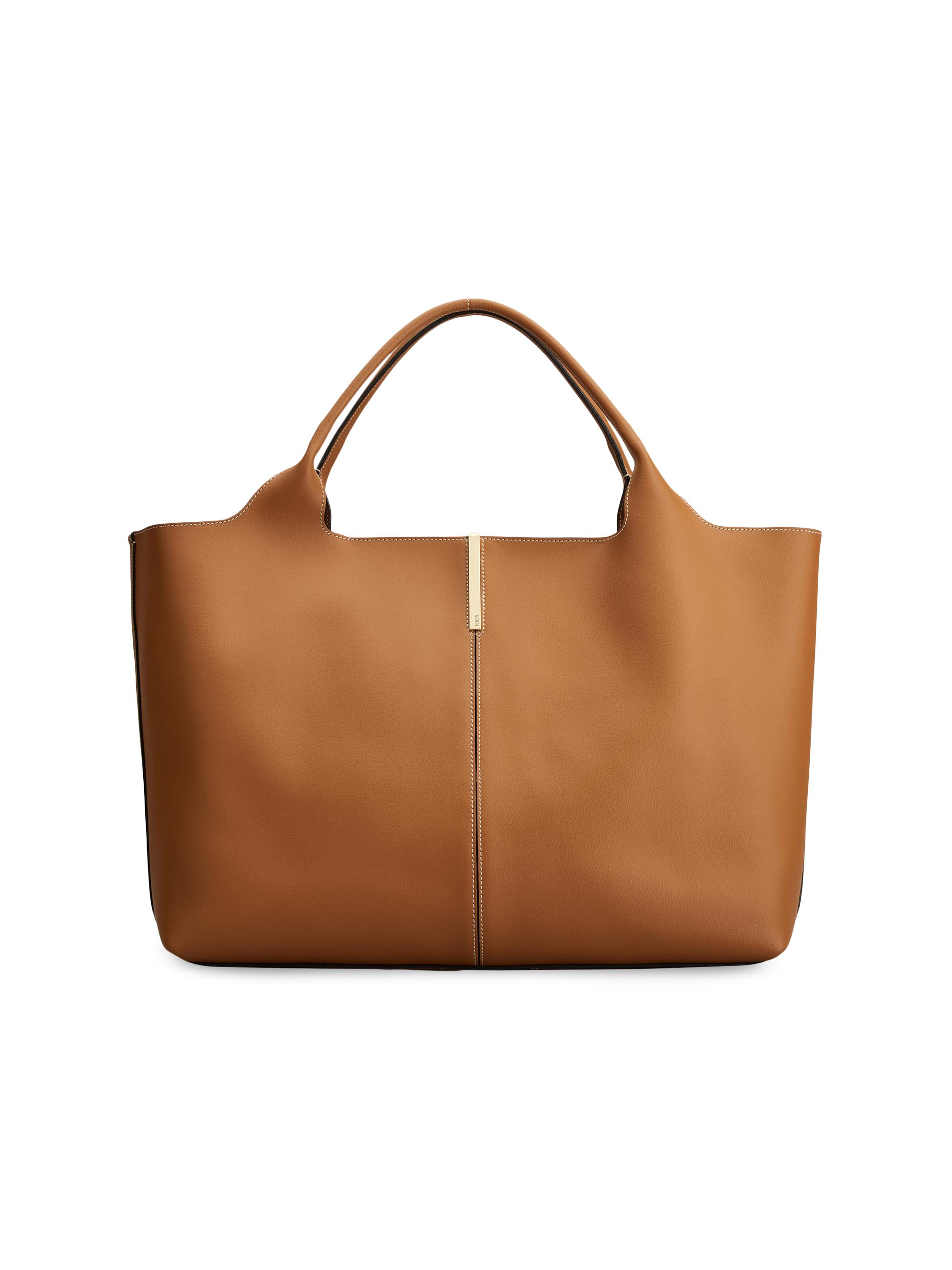 Tod's Women's  Leather Shopper Tote Bag - Kenia Cacao