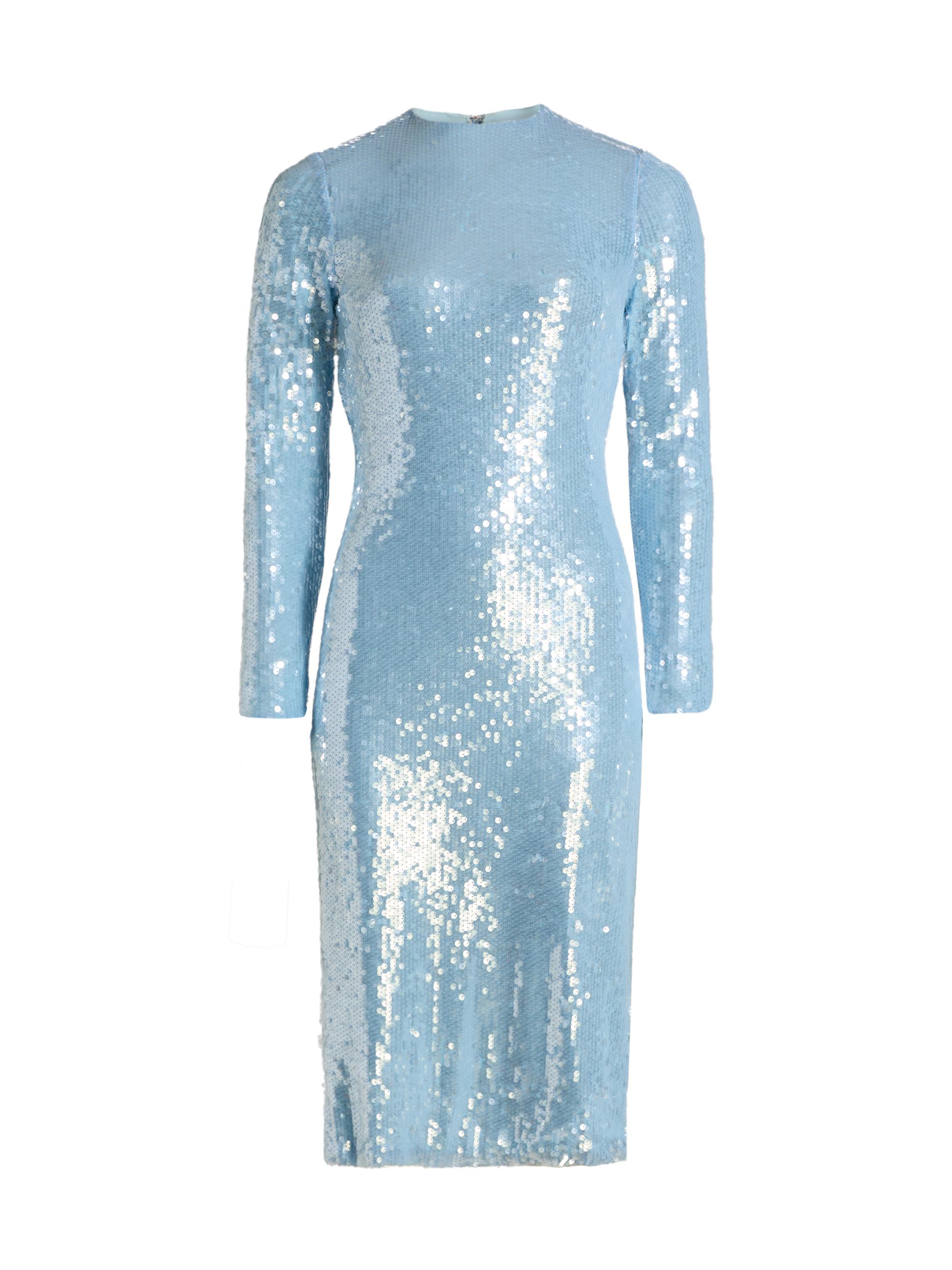 Prabal Gurung Women's Sequined Sheath Cocktail Dress - Airy Blue