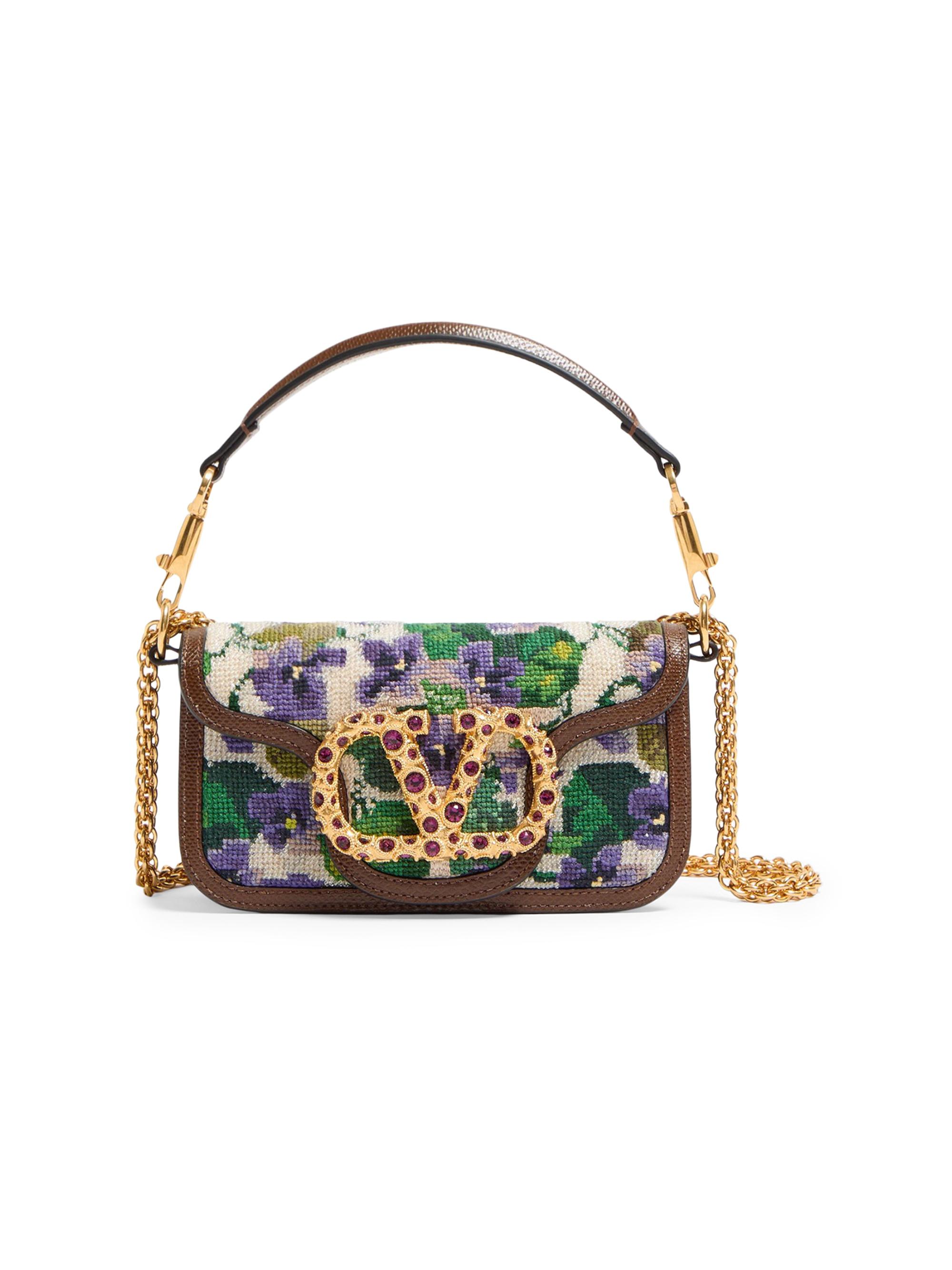 Valentino Garavani Women's Locò  Shoulder Bag Embroidered with Jewel Logo