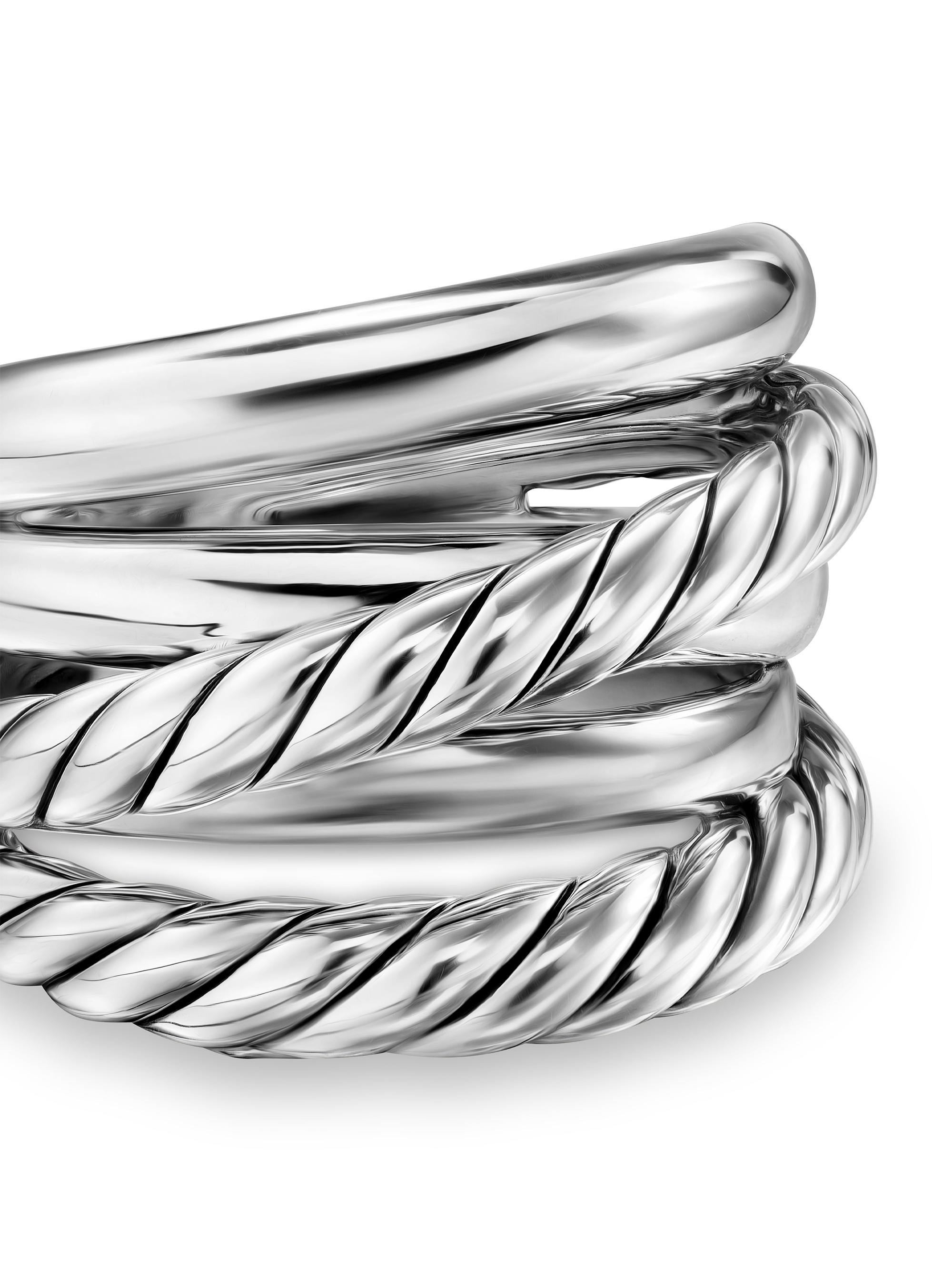 David Yurman Crossover Five Row Ring in Sterling Silver, 17.5MM