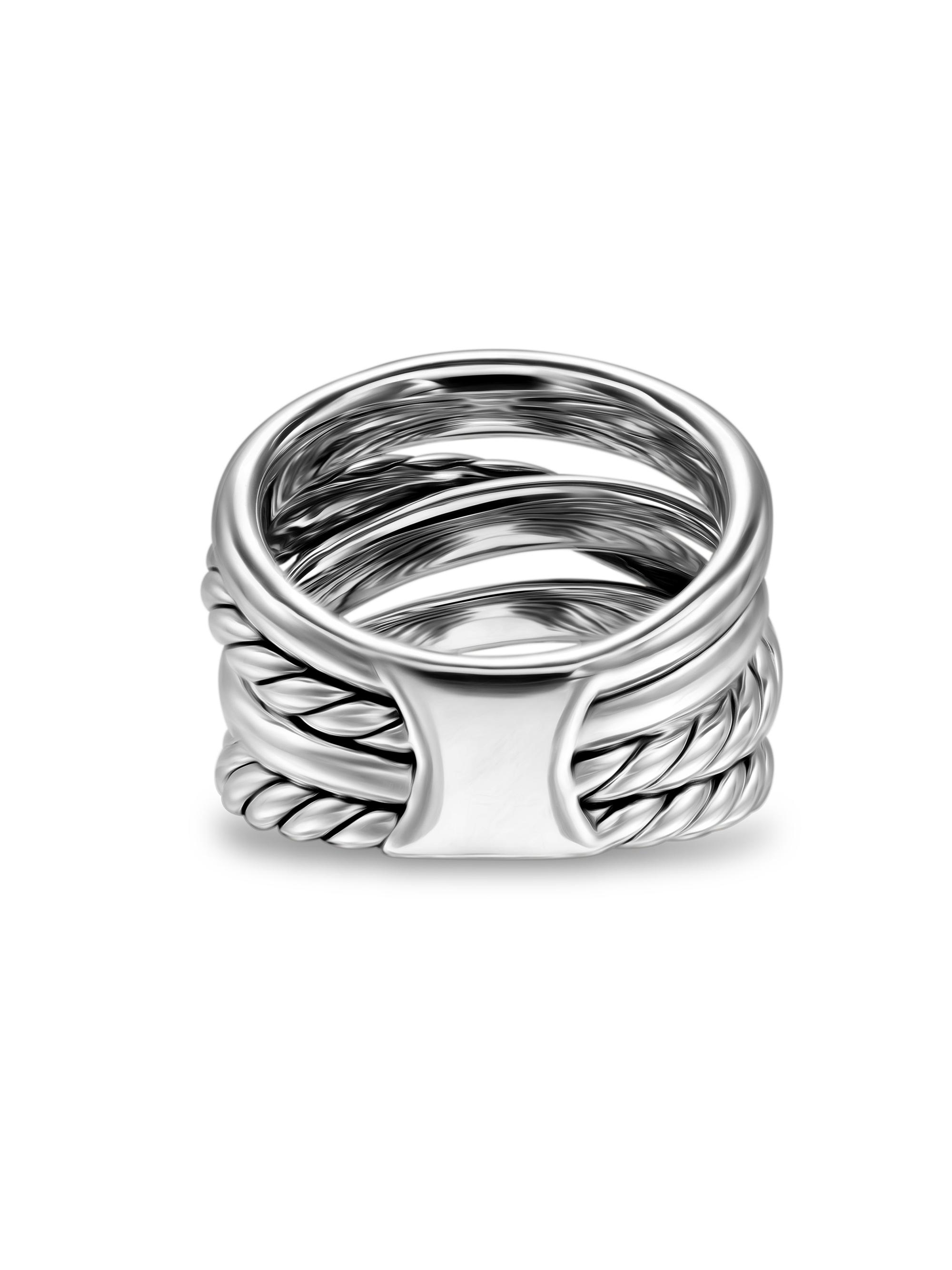 David Yurman Crossover Five Row Ring in Sterling Silver, 17.5MM