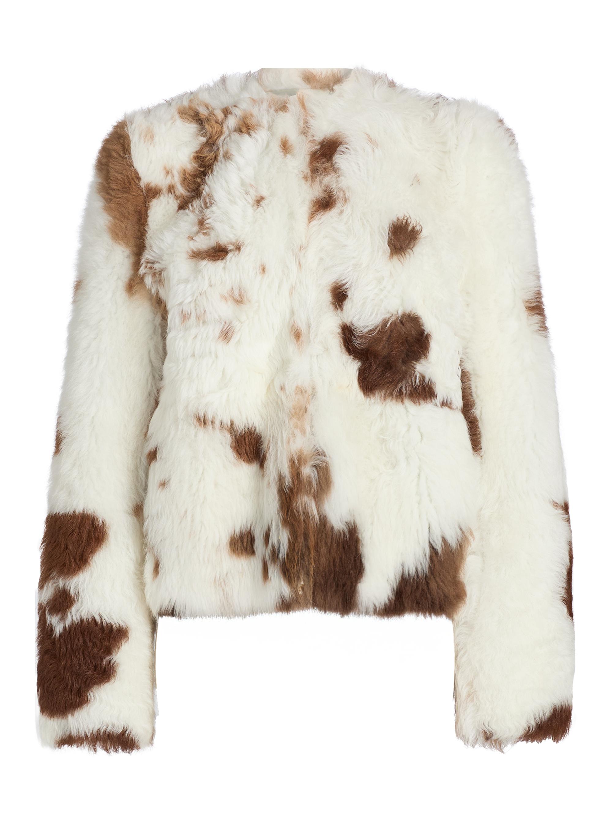 Zimmermann Women's Hypnotic Spot Shearling Jacket - Cream