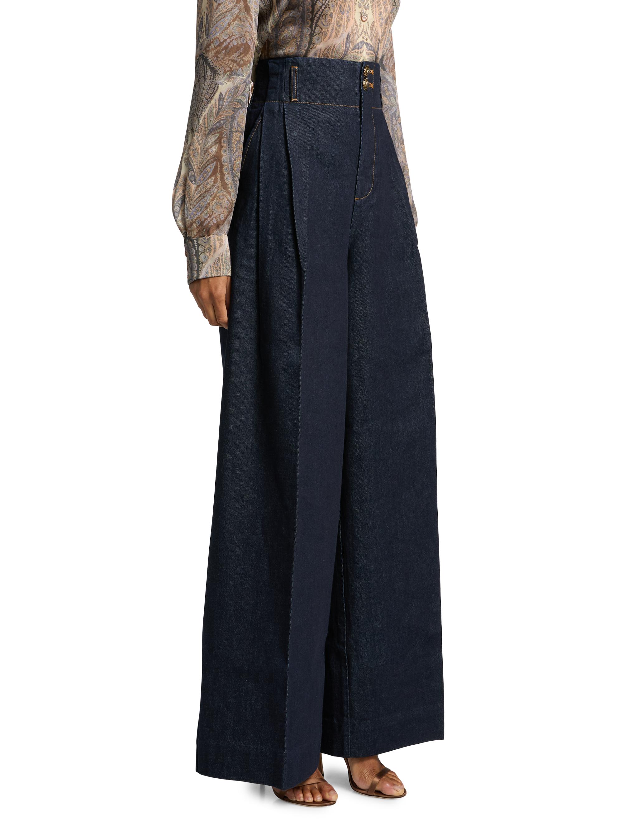 Zimmermann Hypnotic Tailored Wide-Leg Denim Pants | Saks Fifth Avenue