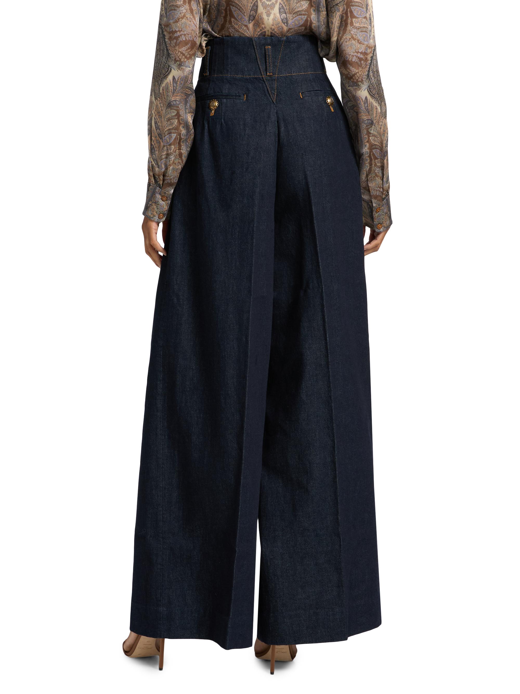 Zimmermann Hypnotic Tailored Wide-Leg Denim Pants | Saks Fifth Avenue