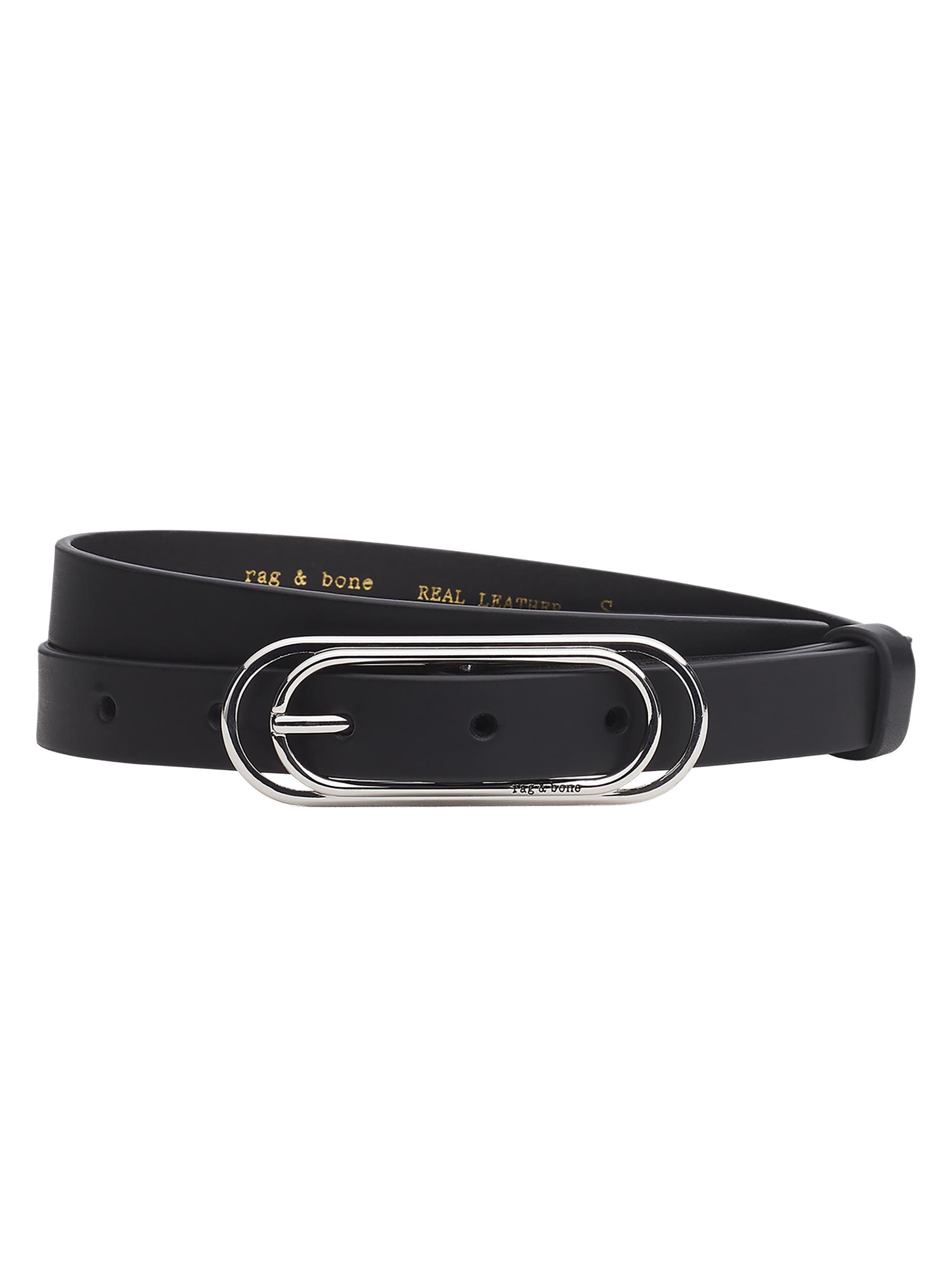 rag & bone Women's Rebound Leather Belt - Black