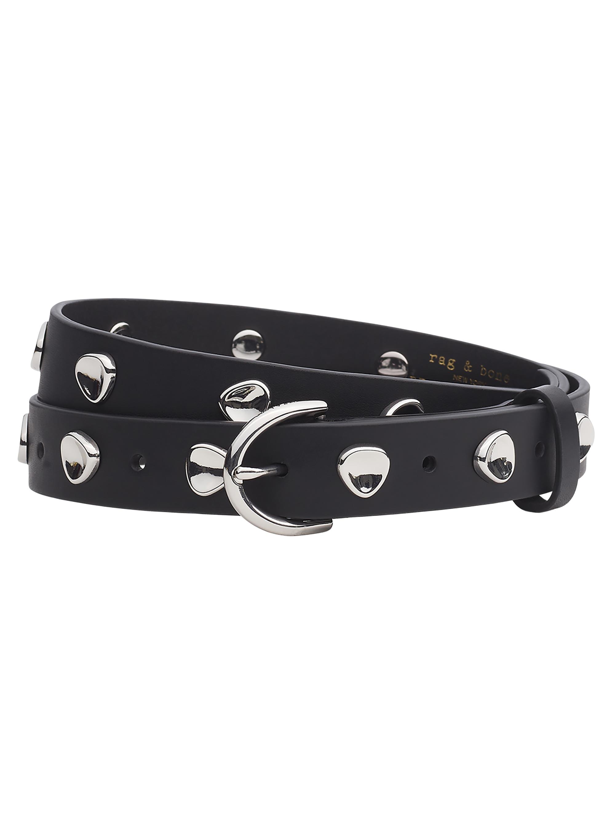 rag & bone Women's Brynn Studded Leather Belt - Black