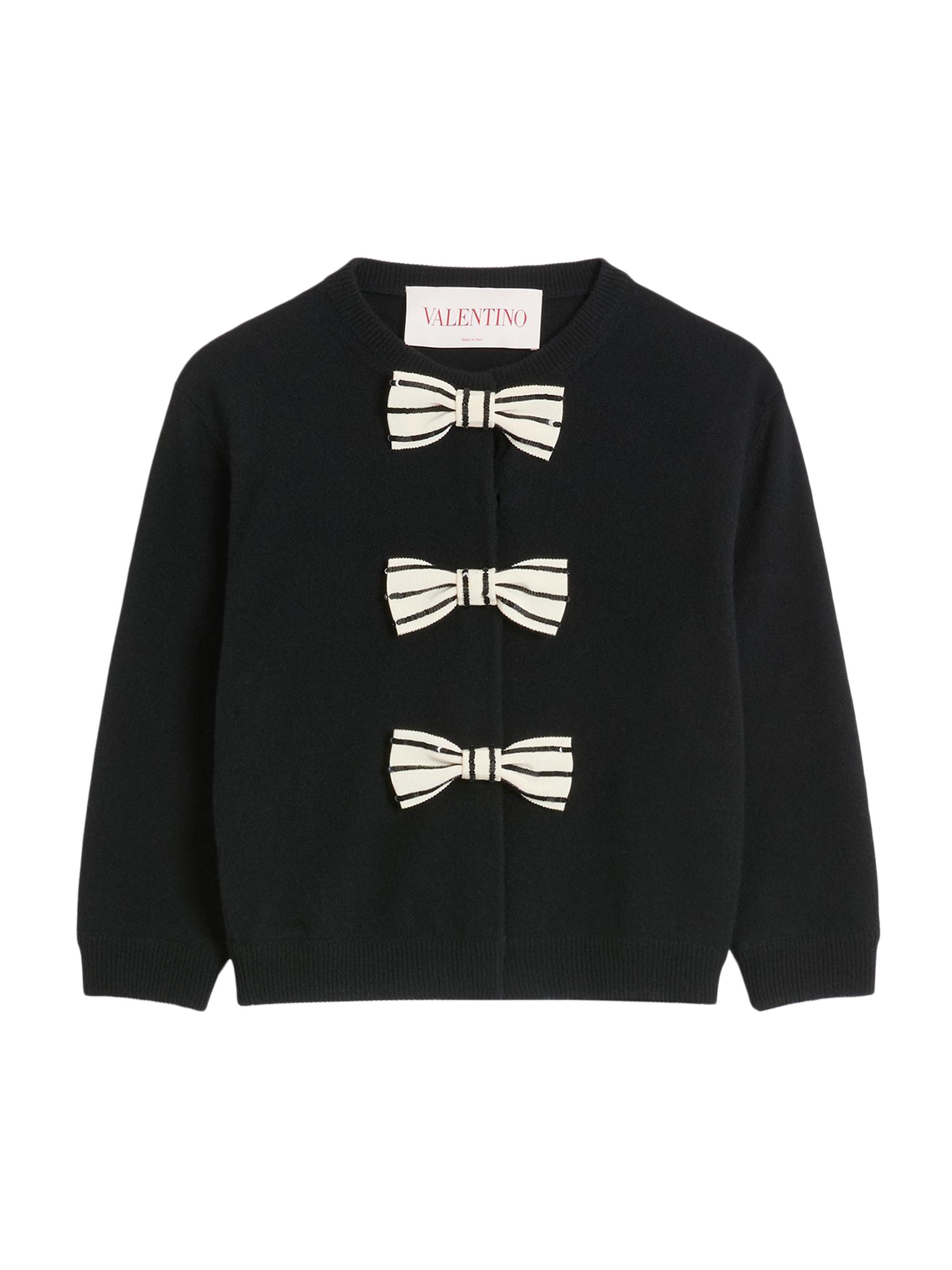 Valentino Garavani Women's Cardigan with Embroidered Bows - Black