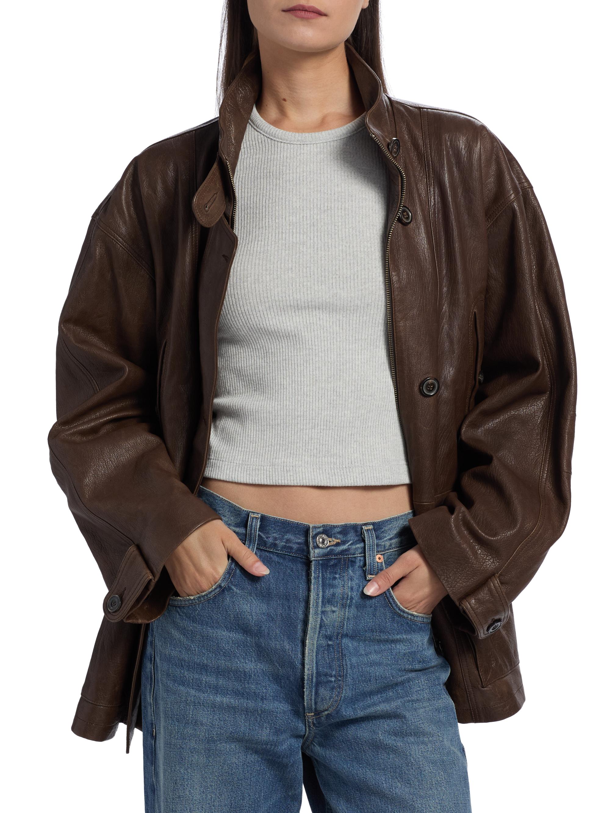 Jamie Haller Anorak Leather Jacket | Saks Fifth Avenue